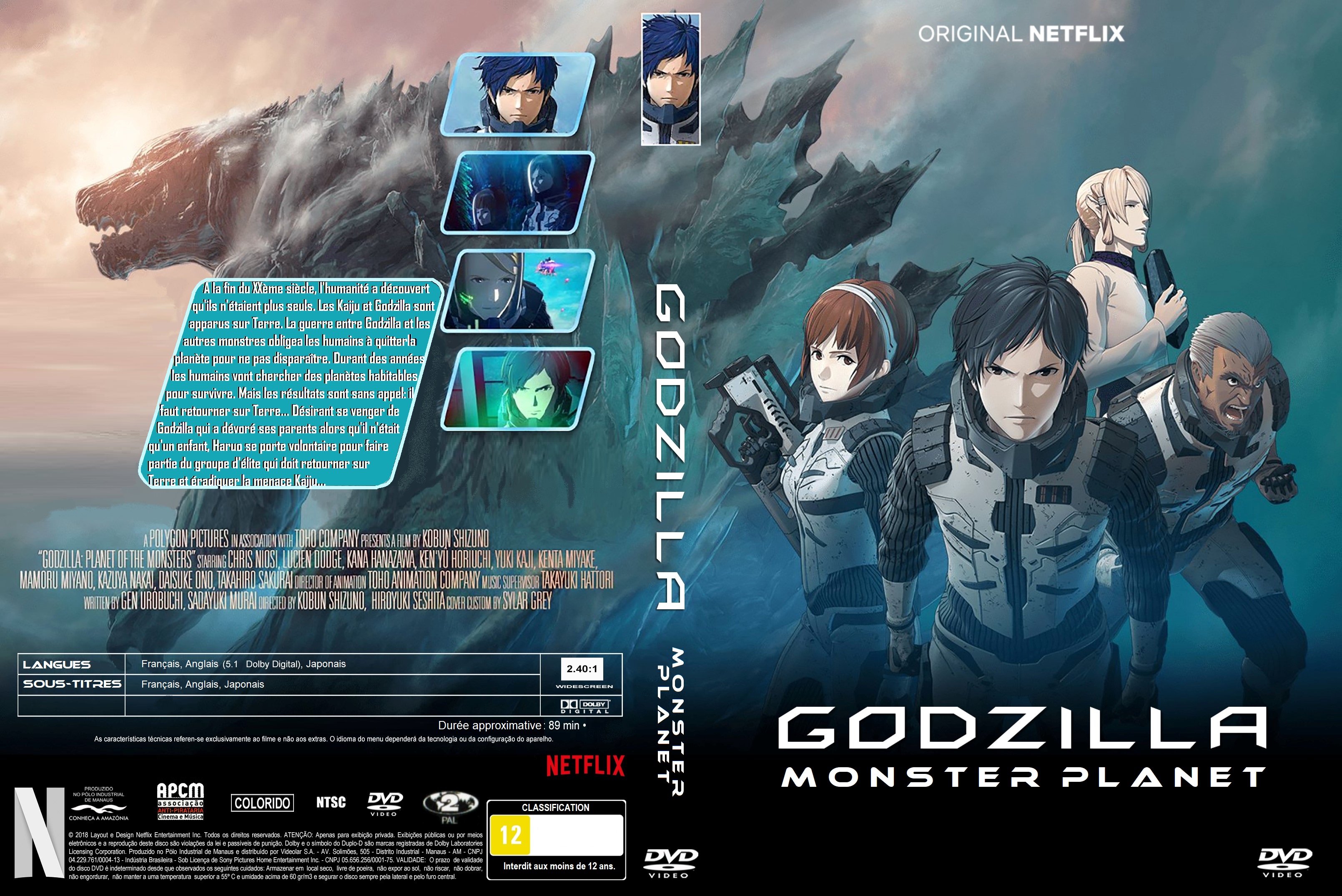 Jaquette DVD Godzilla 1 Monster Planet custom