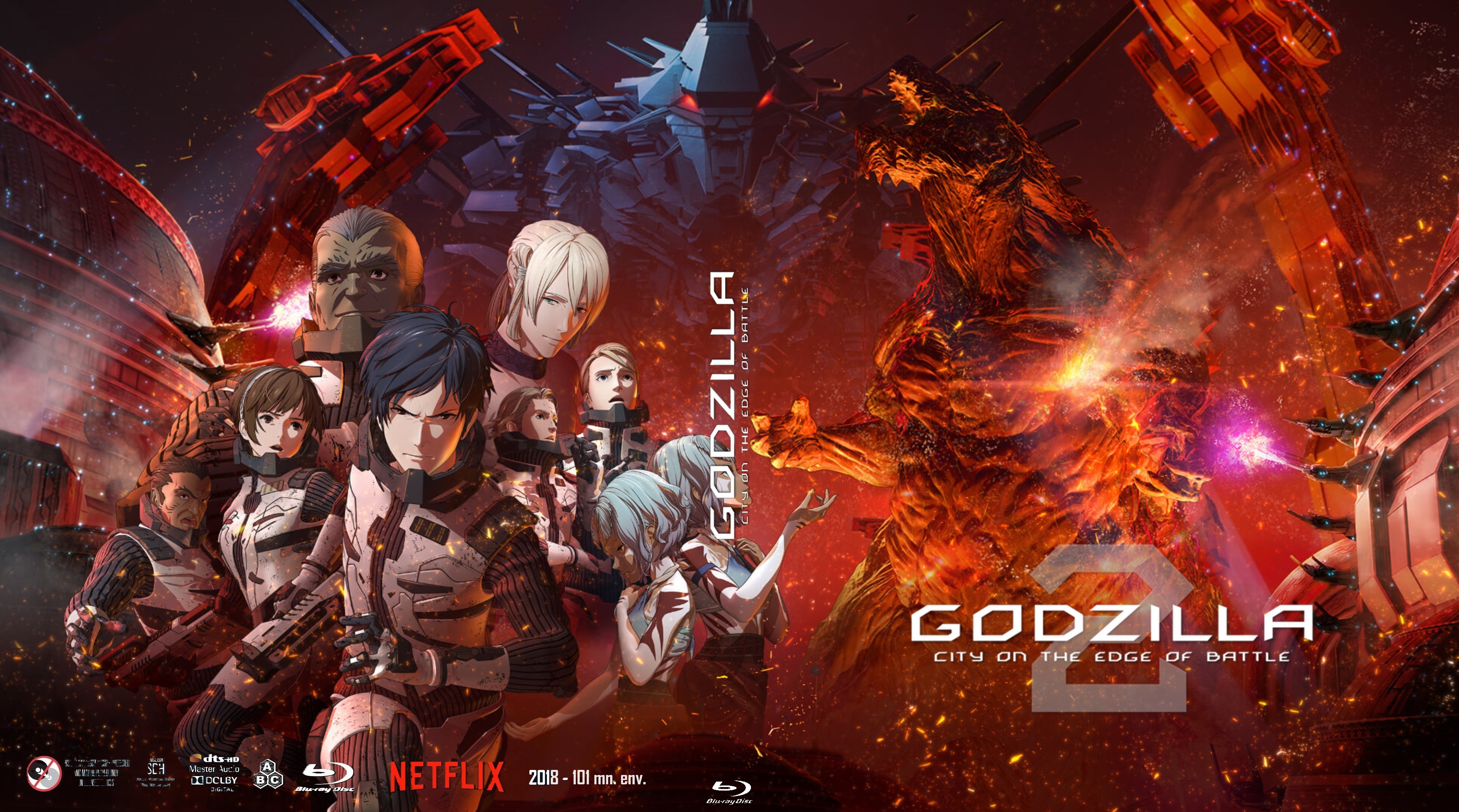 Jaquette DVD Godzilla 2 City on the Edge of Battle custom (BLU-RAY)
