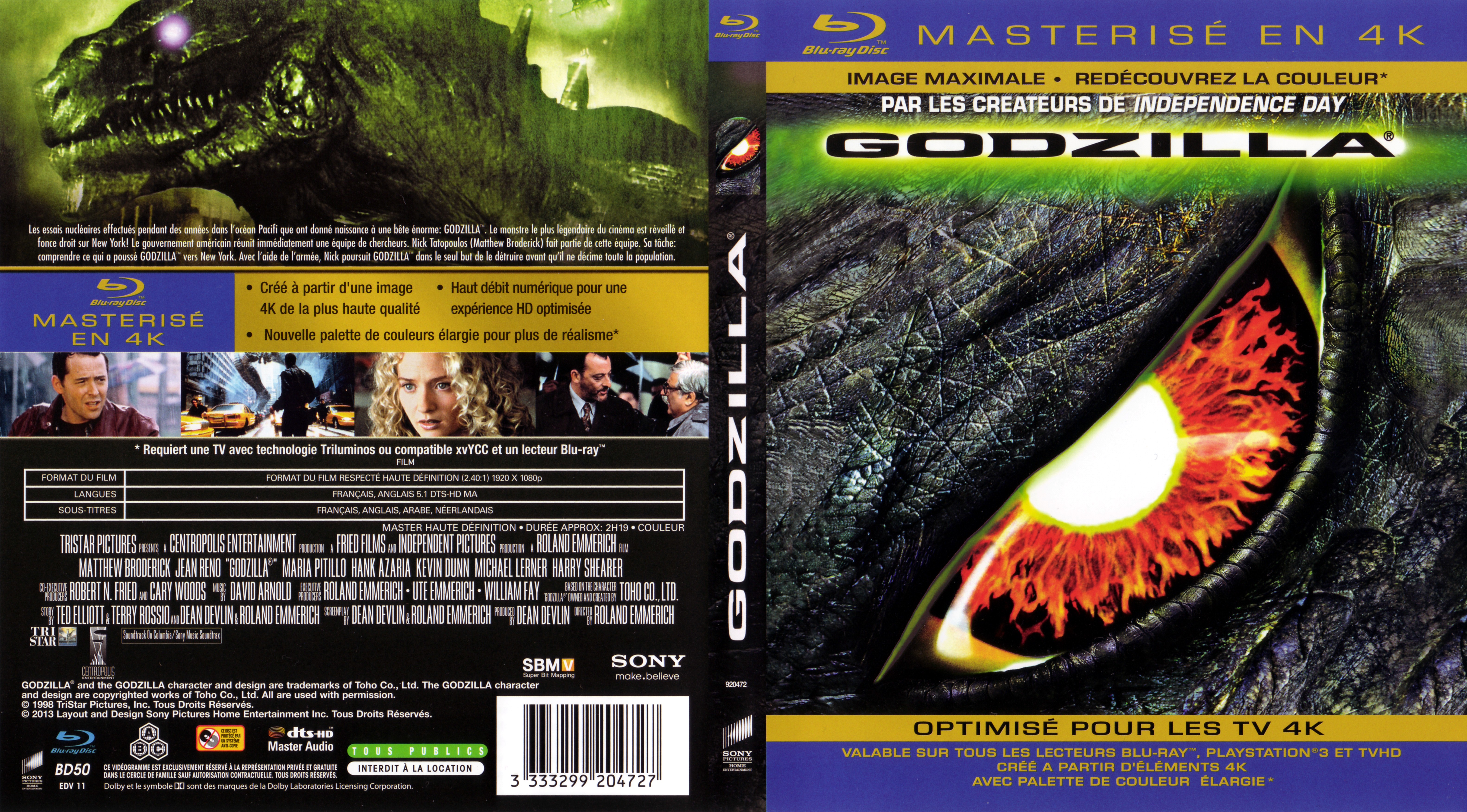 Jaquette DVD Godzilla 4K (BLU-RAY)
