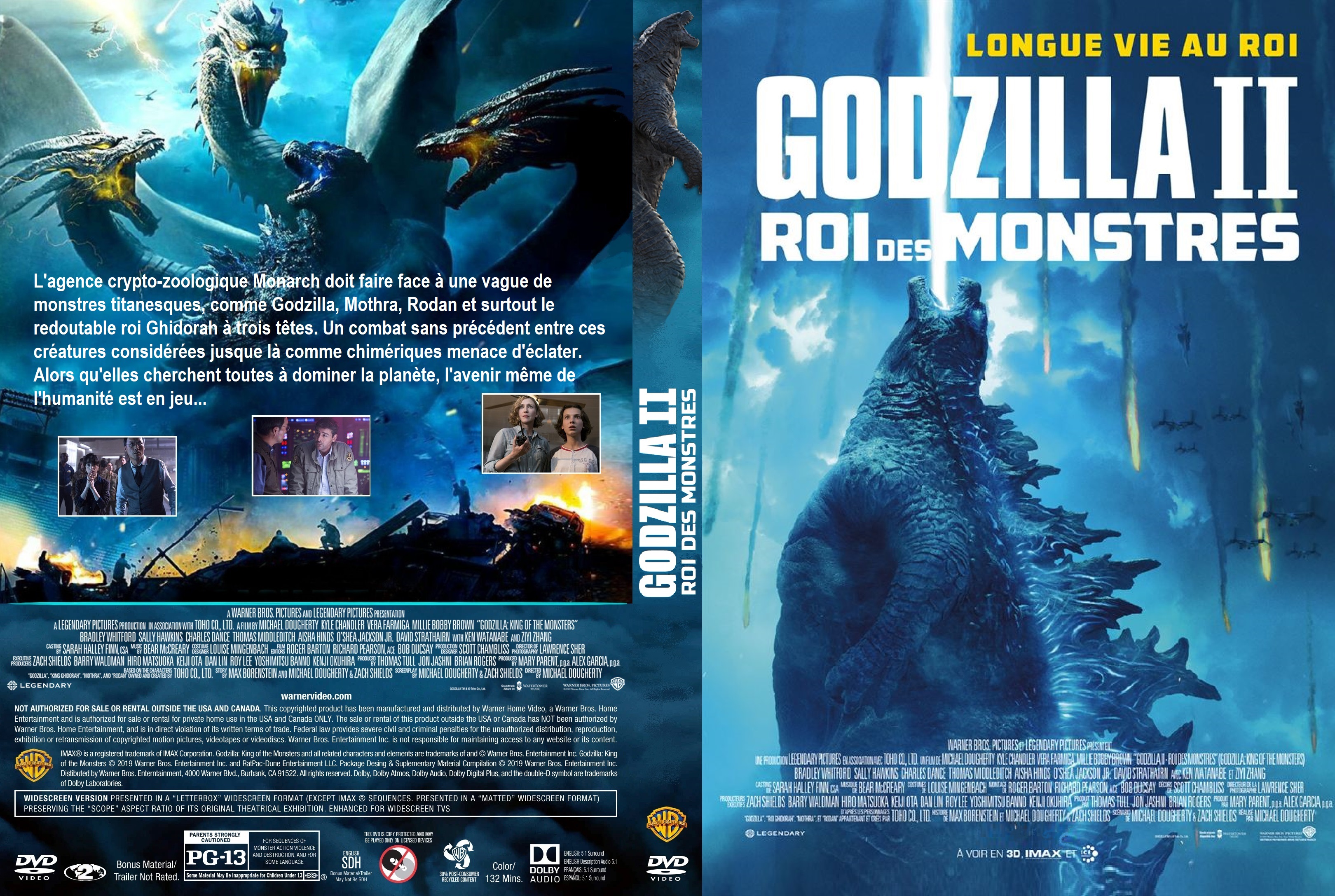 Jaquette DVD Godzilla II Roi des Monstres custom
