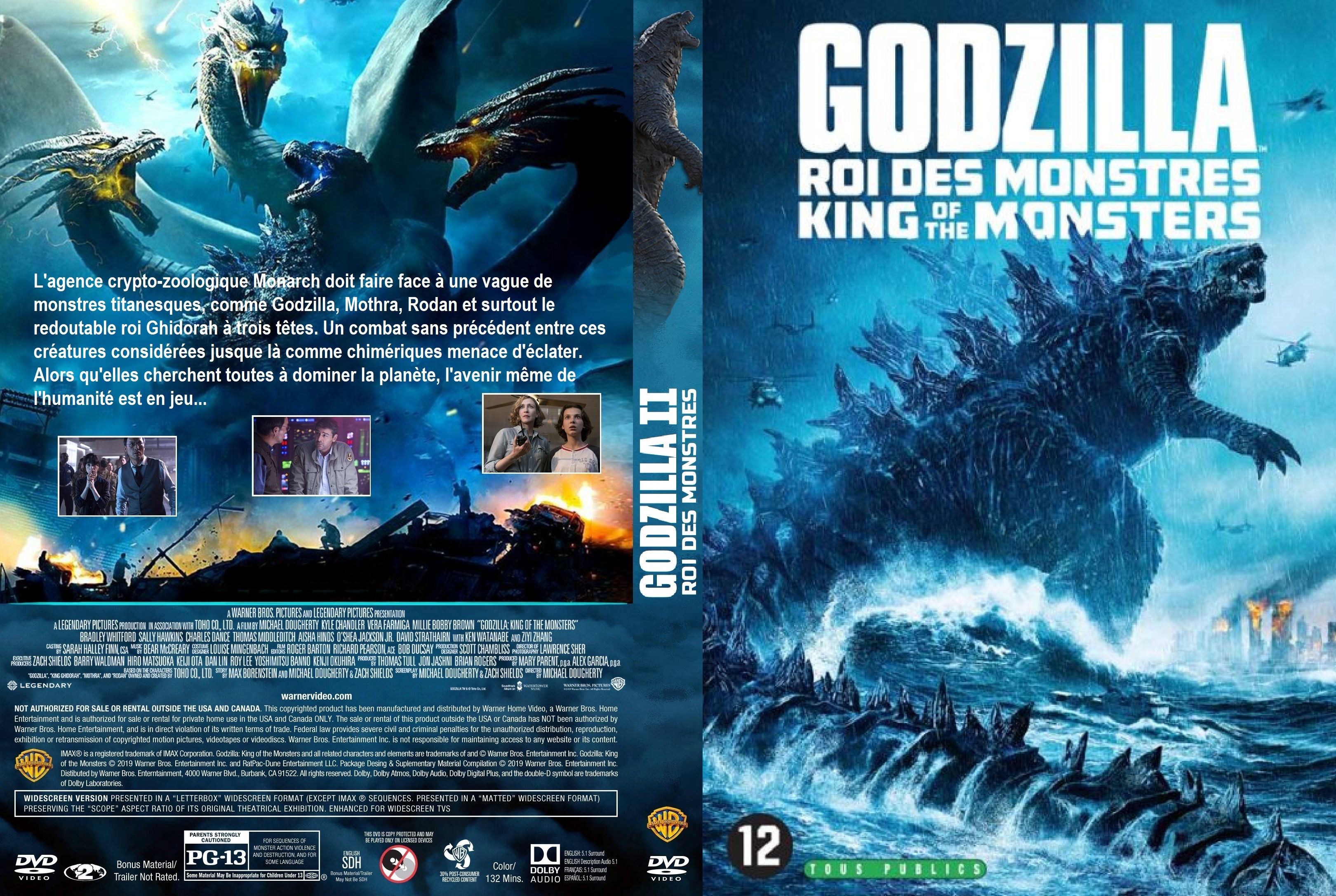 Jaquette DVD Godzilla II Roi des Monstres custom v2