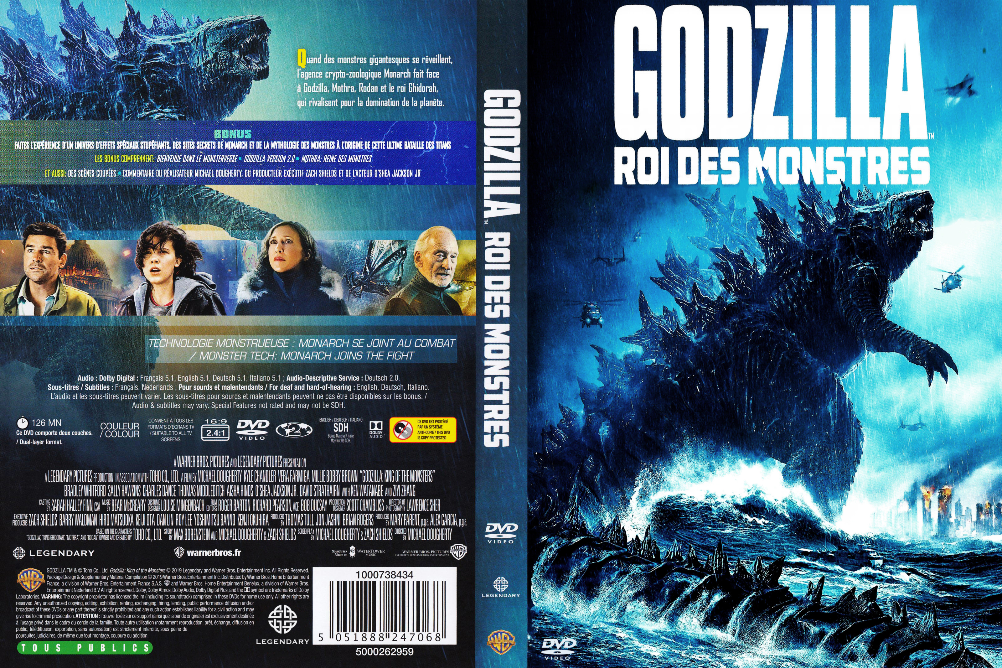 Jaquette DVD Godzilla II Roi des Monstres custom v3
