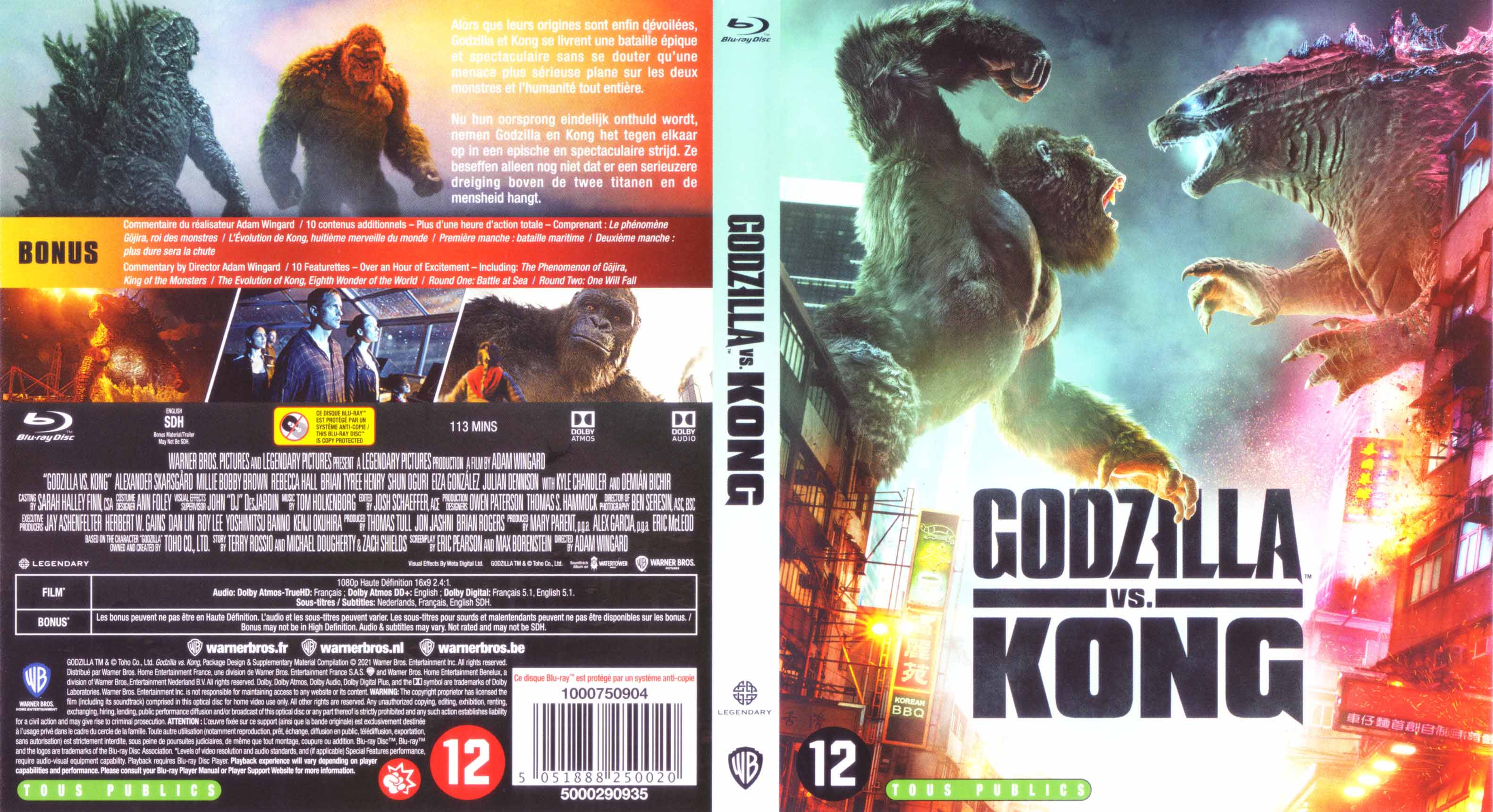 Jaquette DVD Godzilla Vs Kong (BLU-RAY)