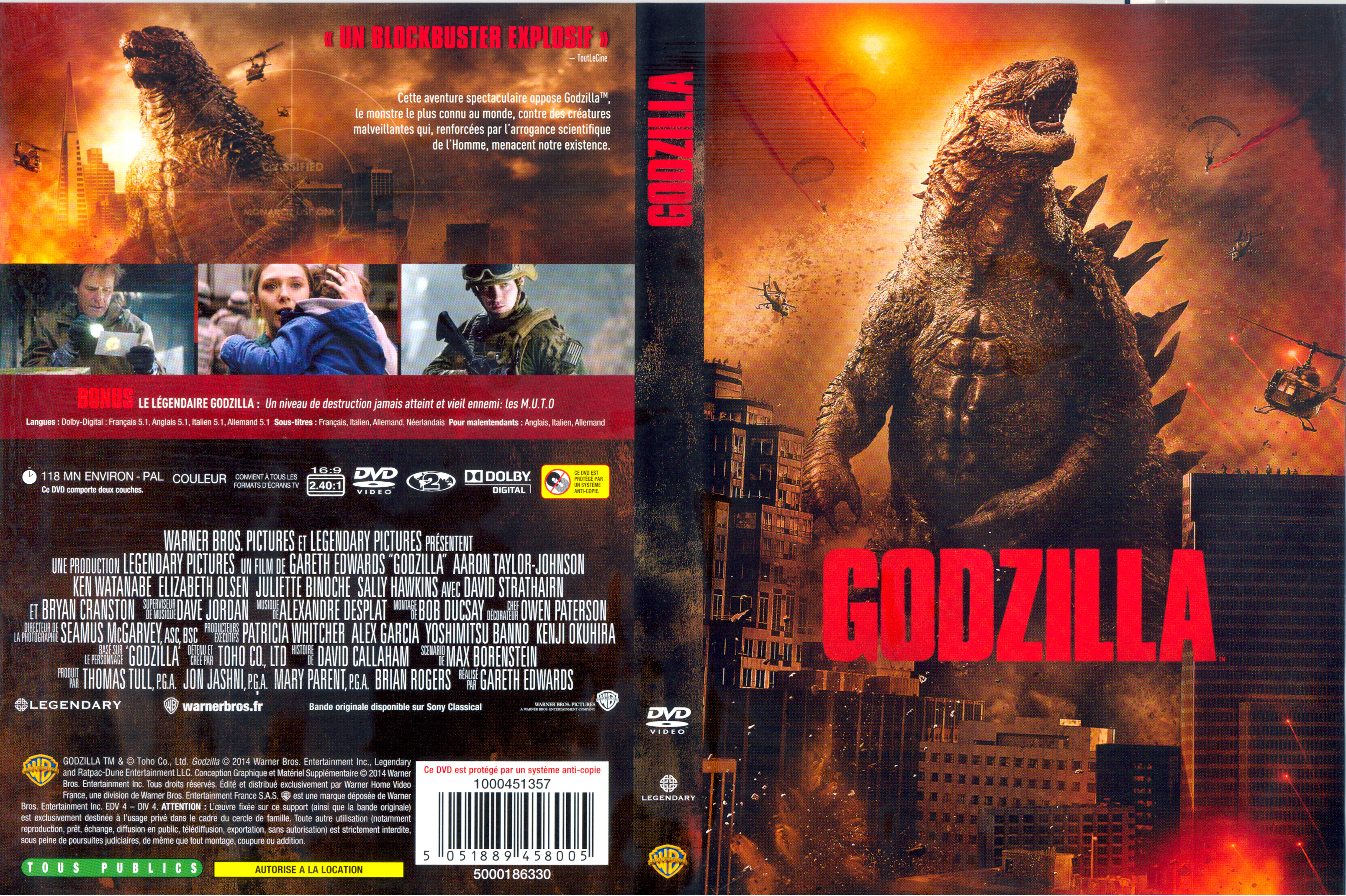 Jaquette DVD Godzilla (2014)