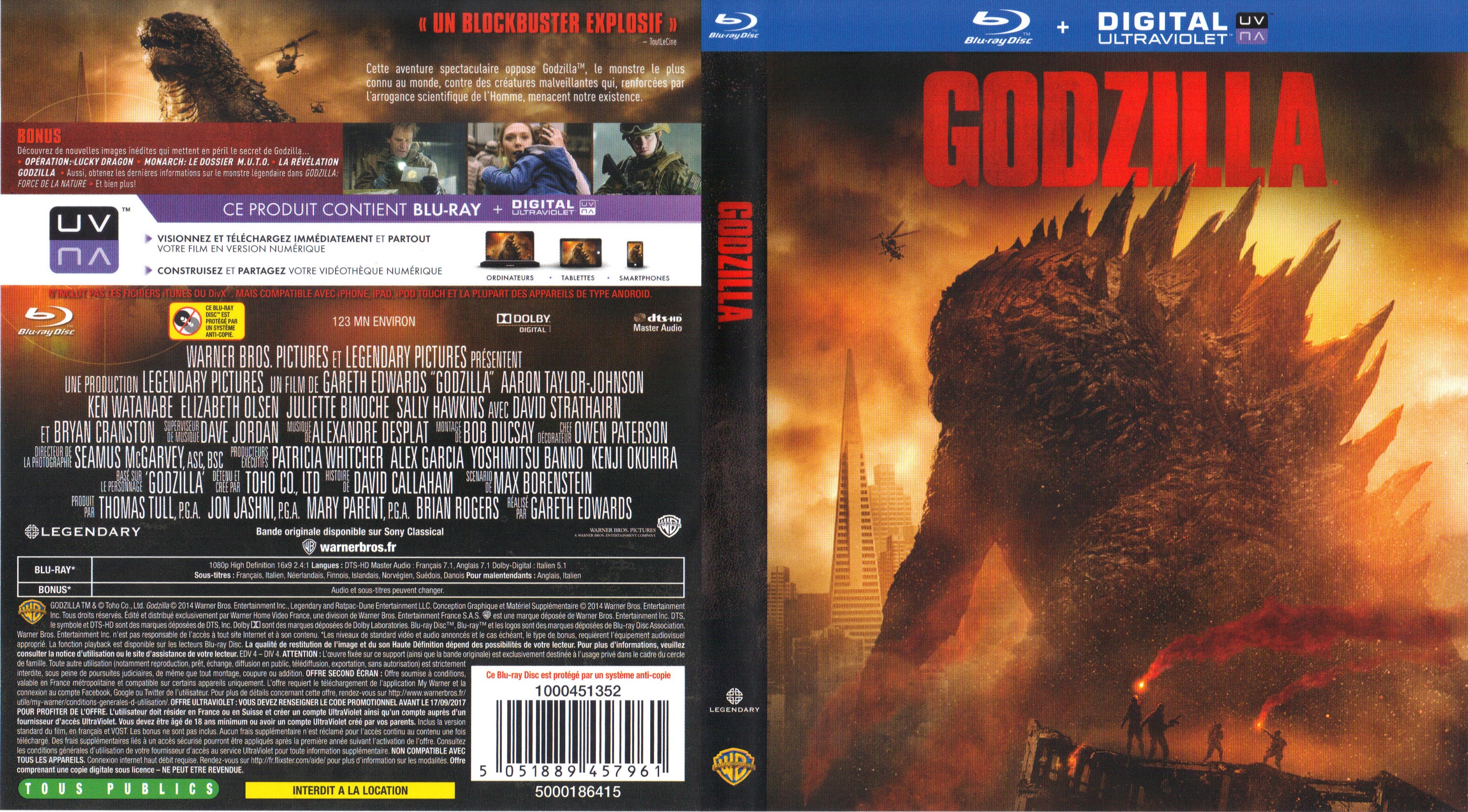 Jaquette DVD Godzilla (2014) (BLU-RAY)