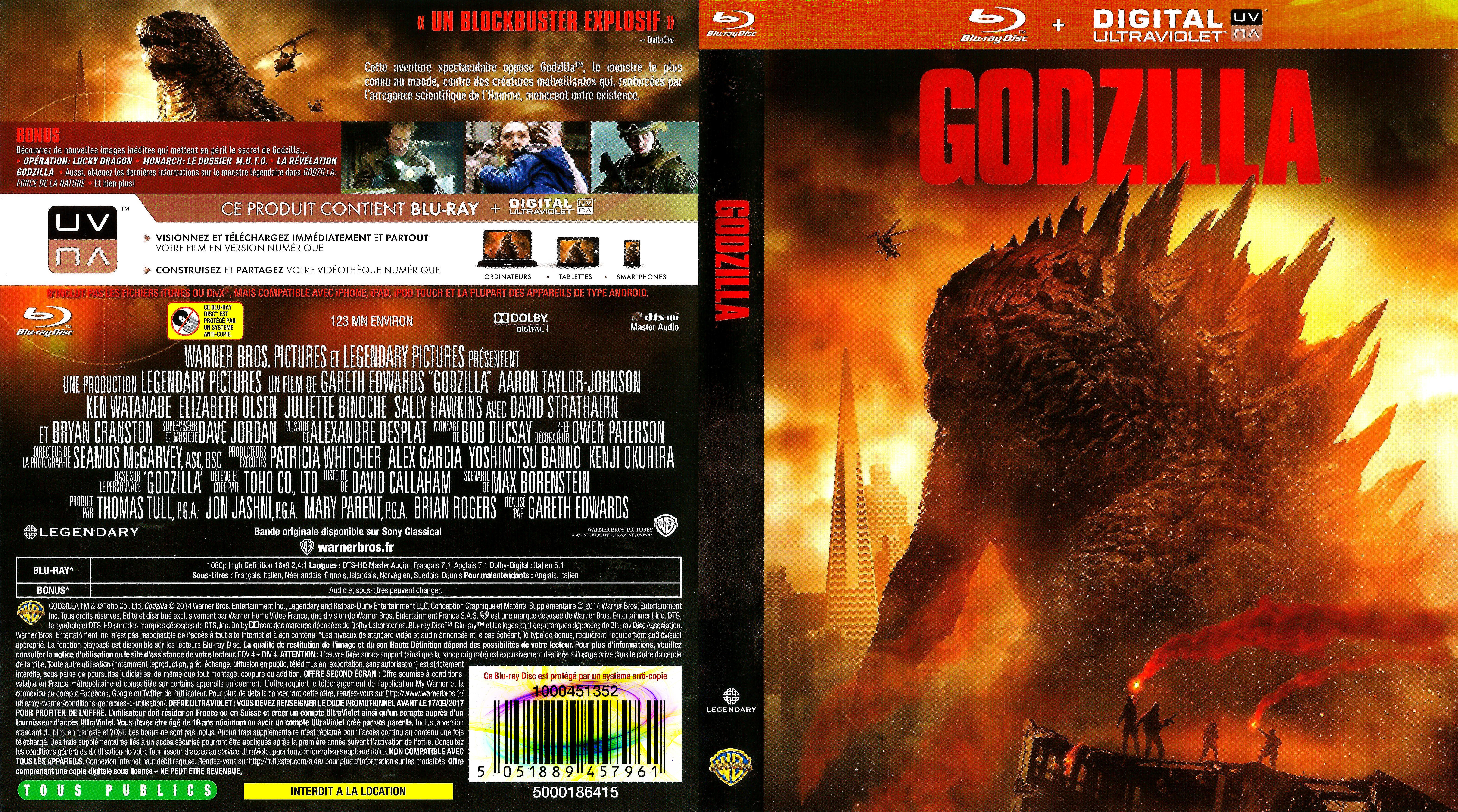Jaquette DVD Godzilla (2014) (BLU-RAY) v2