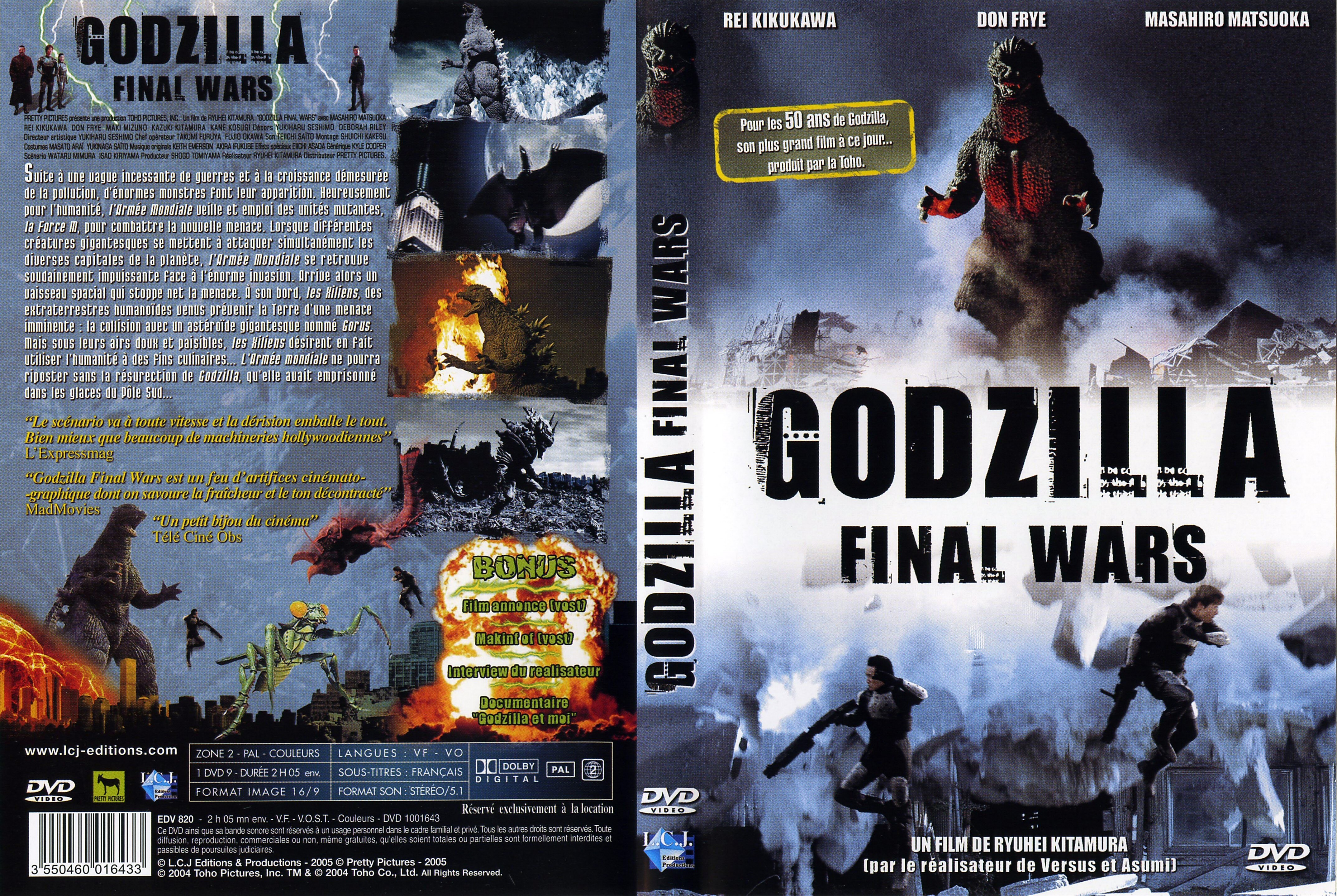 Jaquette DVD Godzilla final wars