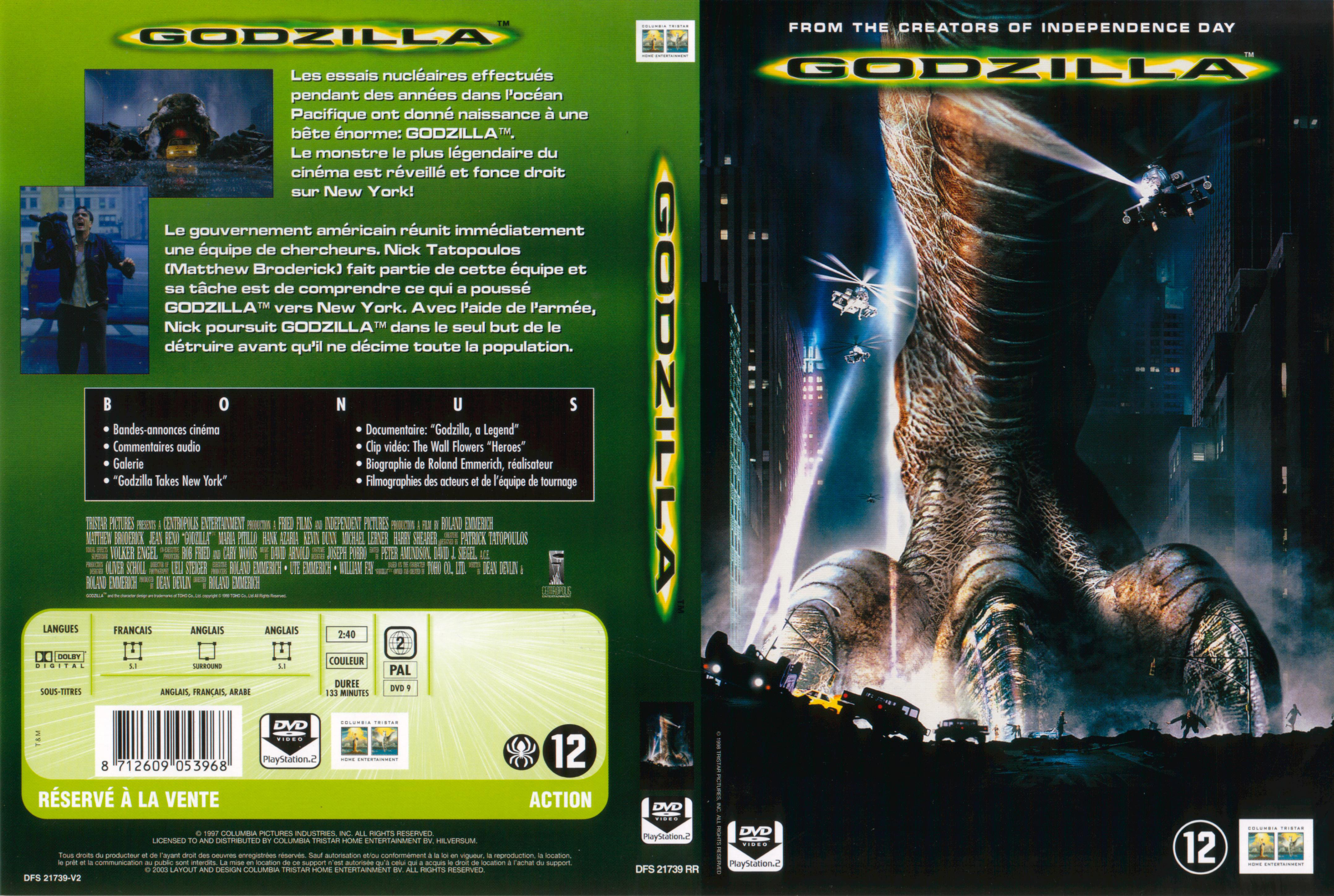 Jaquette DVD Godzilla v3