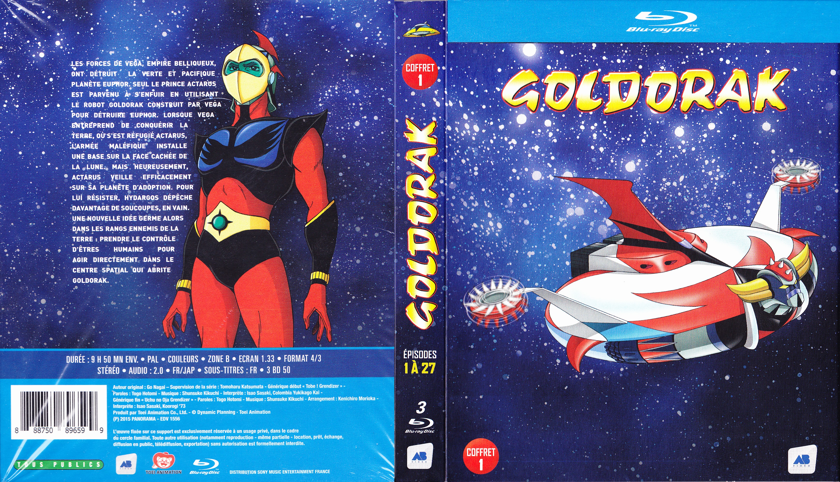 Goldorak - Coffret 1 - Épisodes 1 à 27 - Blu-ray Animation japonaise -  Blu-ray