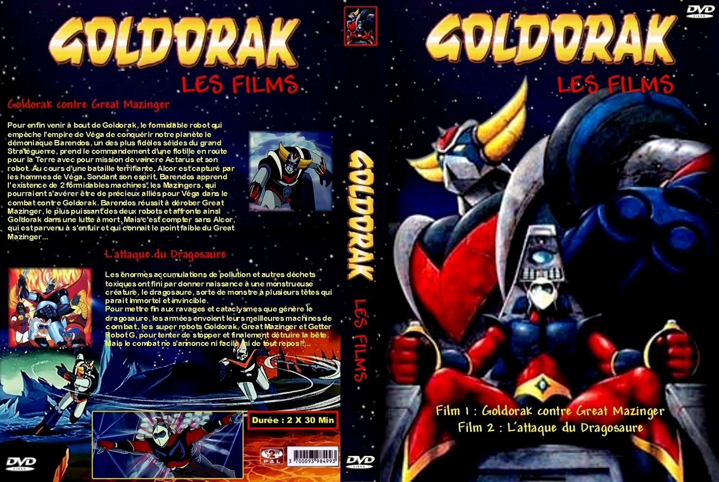 Jaquette DVD Goldorak les films custom