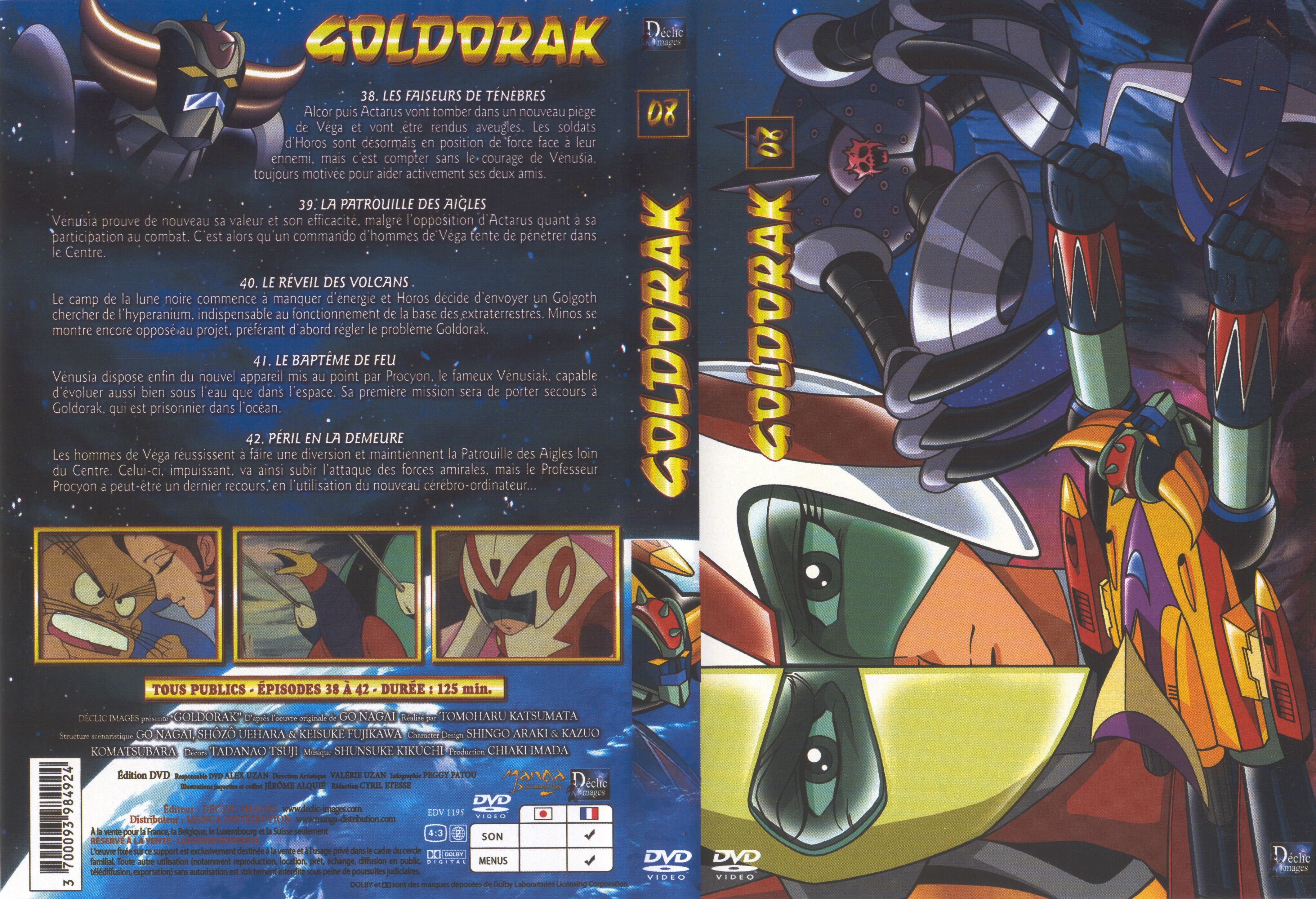 Jaquette DVD Goldorak vol 08