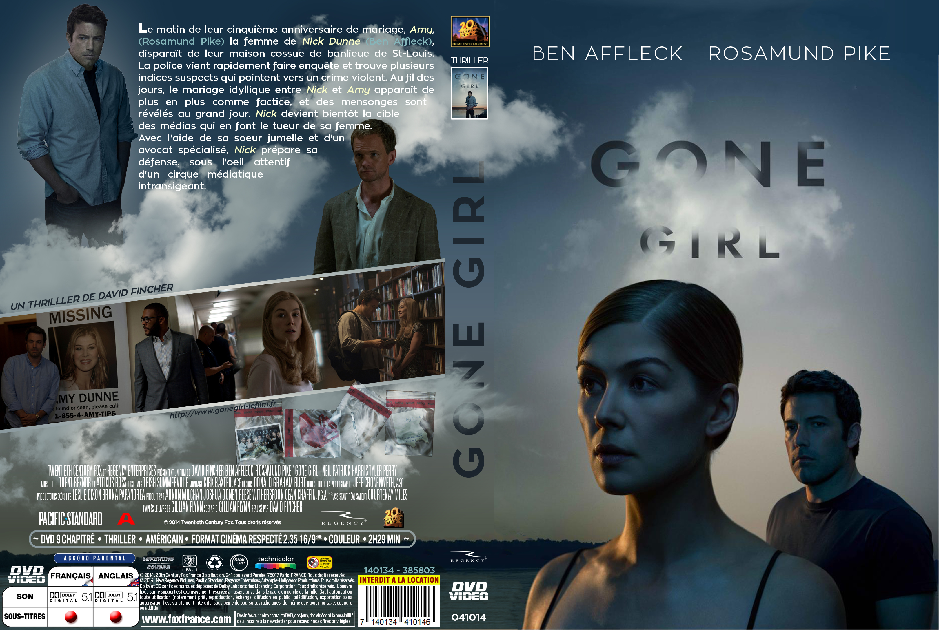 Jaquette DVD Gone Girl custom