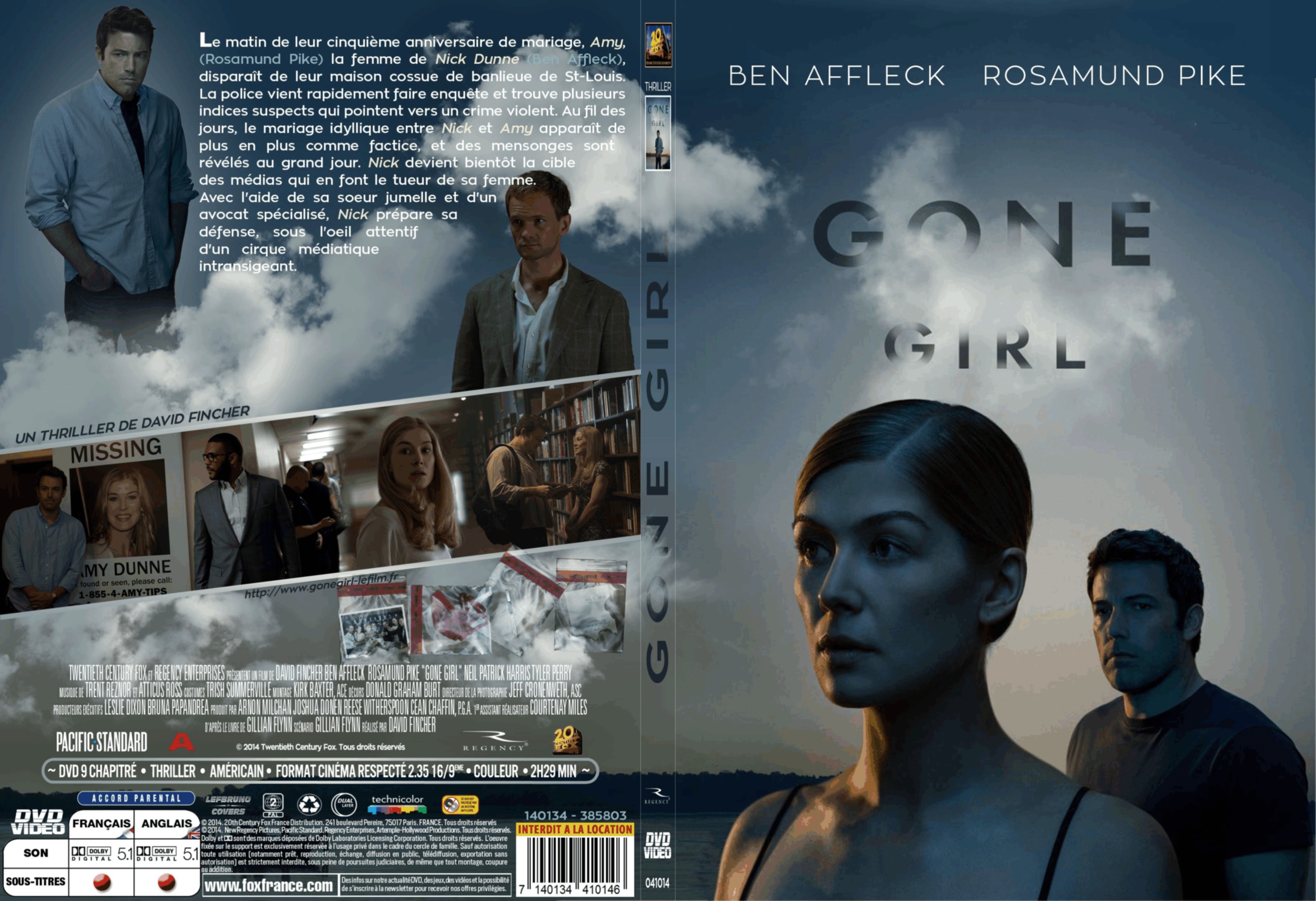 Jaquette DVD Gone Girl custom - SLIM