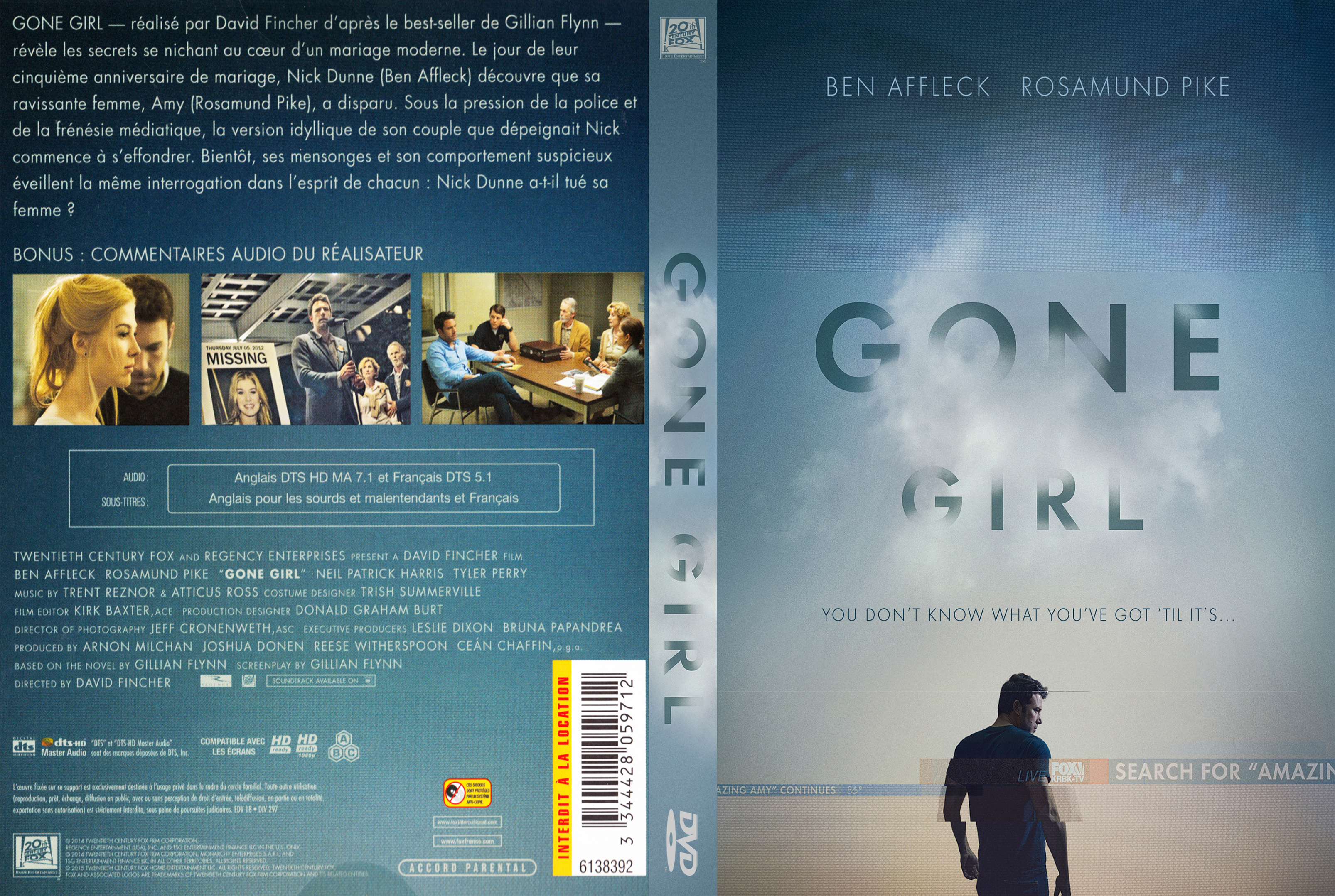 Jaquette DVD Gone Girl custom v2