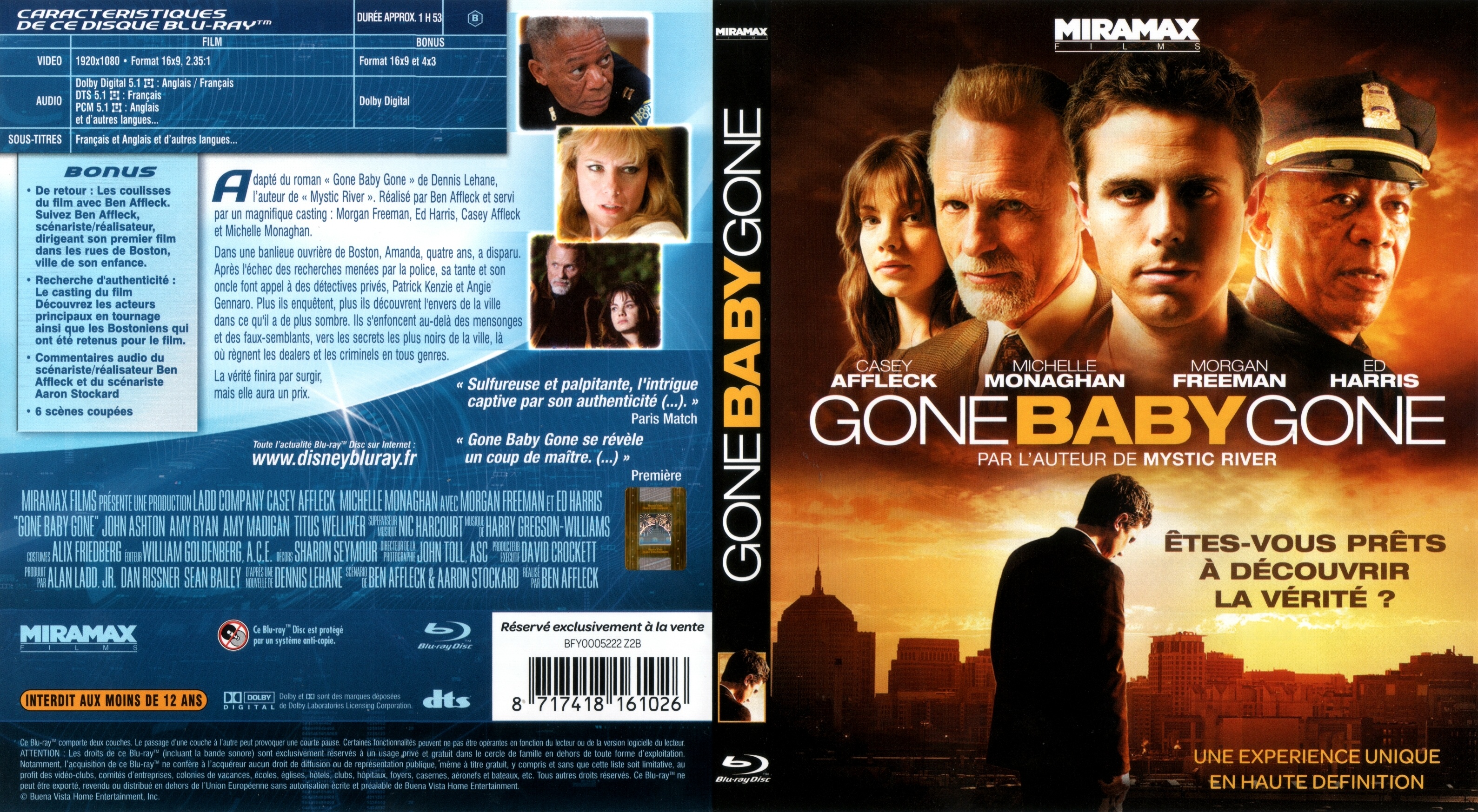 Jaquette DVD Gone baby gone (BLU-RAY)