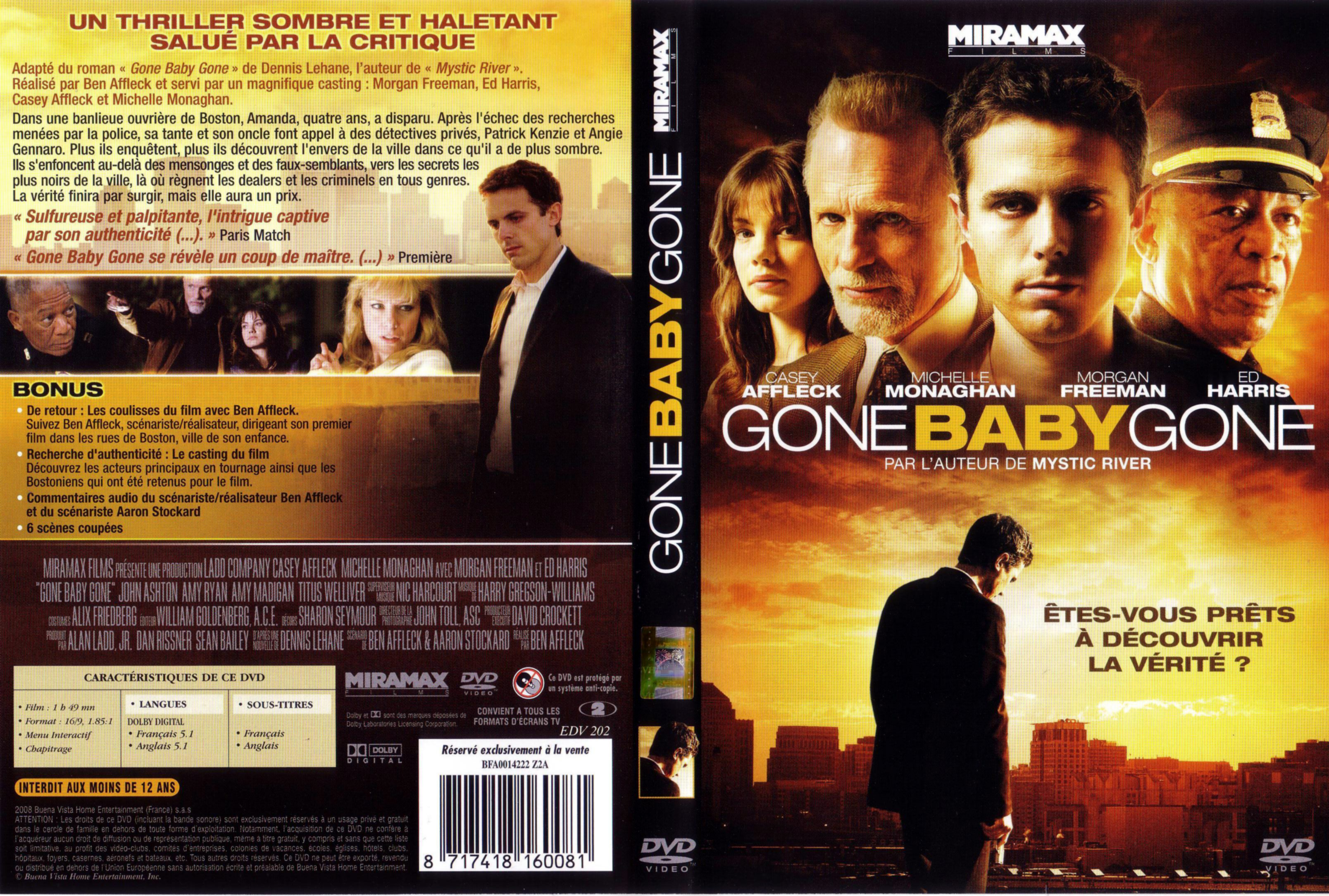 Jaquette DVD Gone baby gone v2