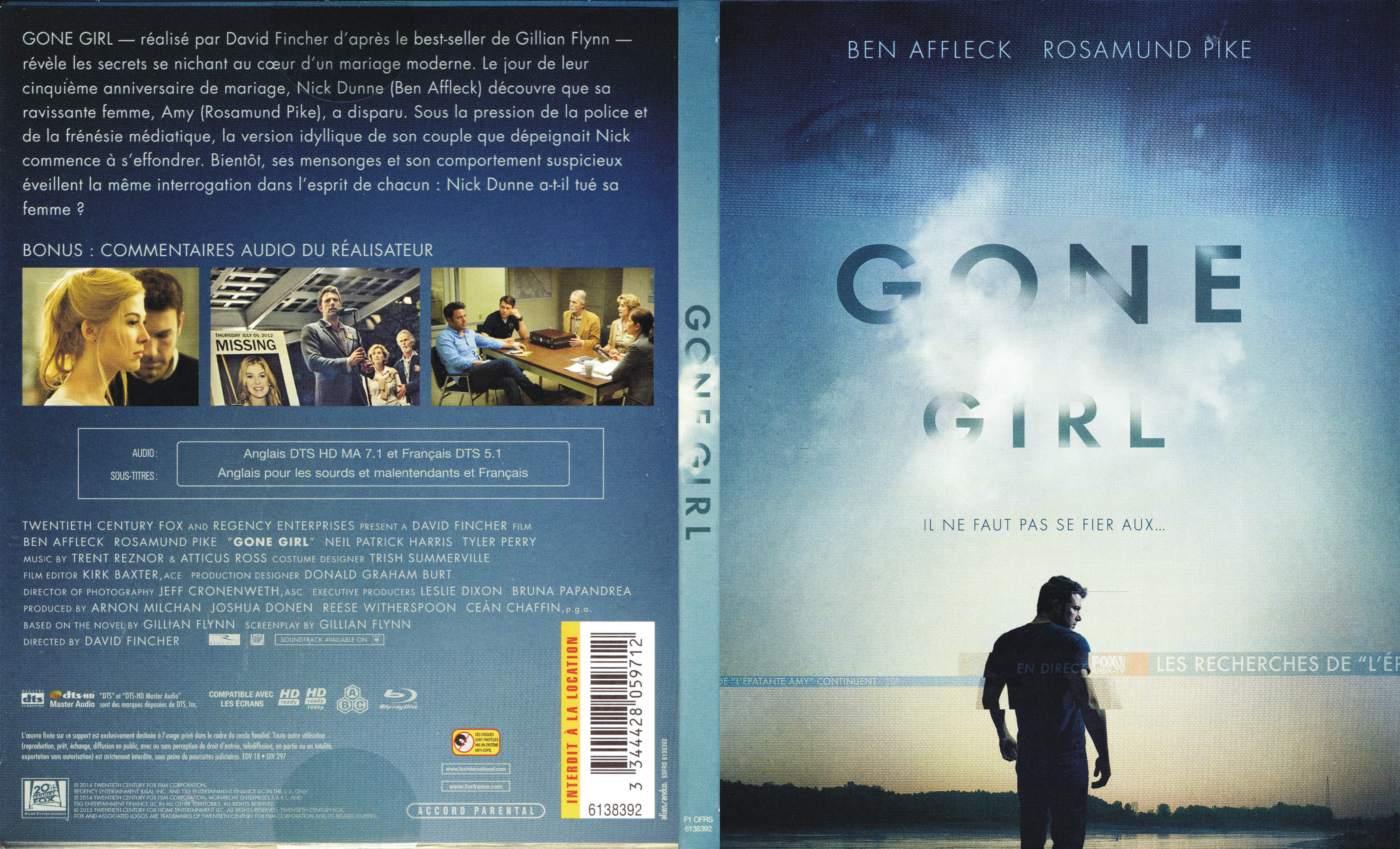 Jaquette DVD Gone girl (BLU-RAY)
