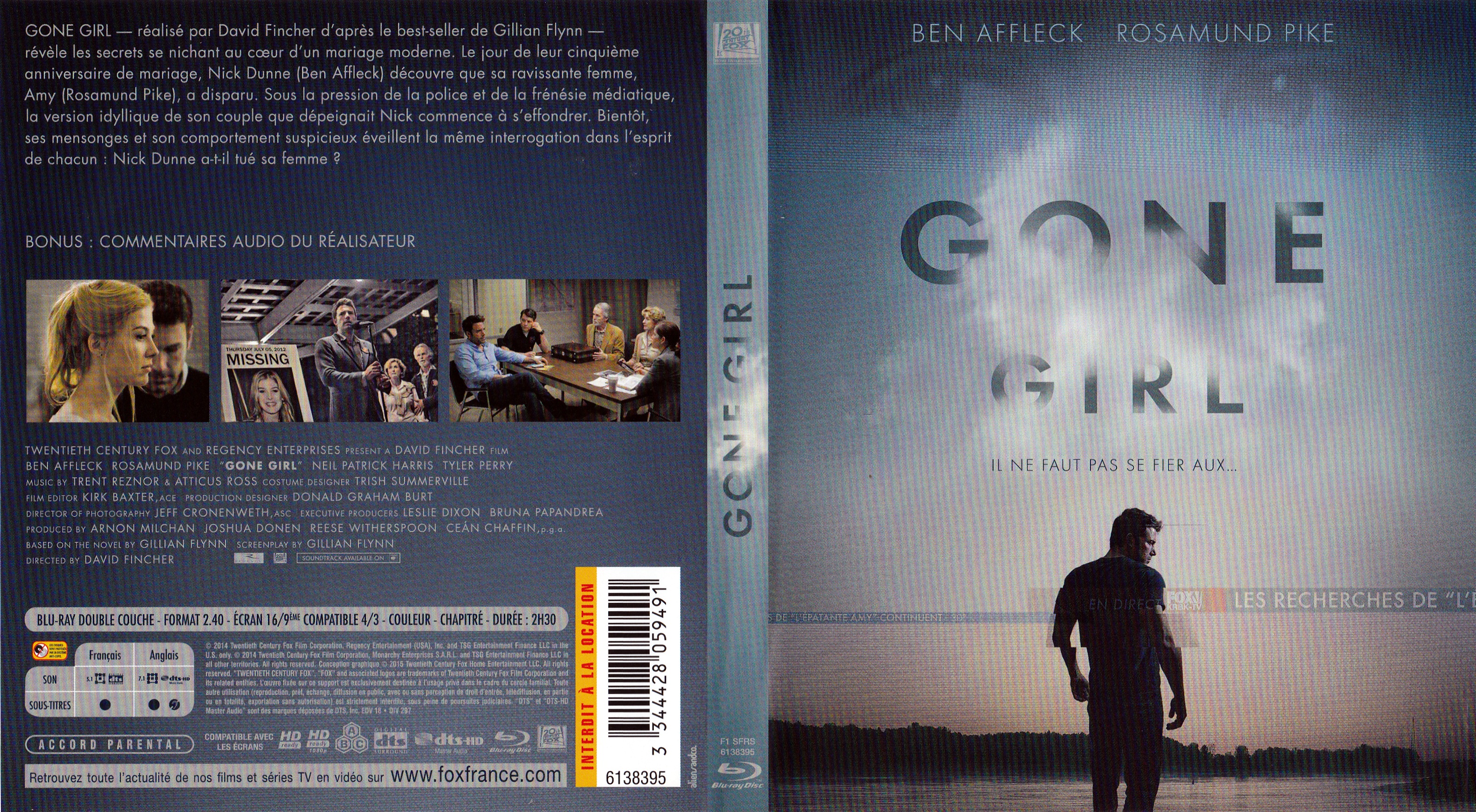 Jaquette DVD Gone girl (BLU-RAY) v2