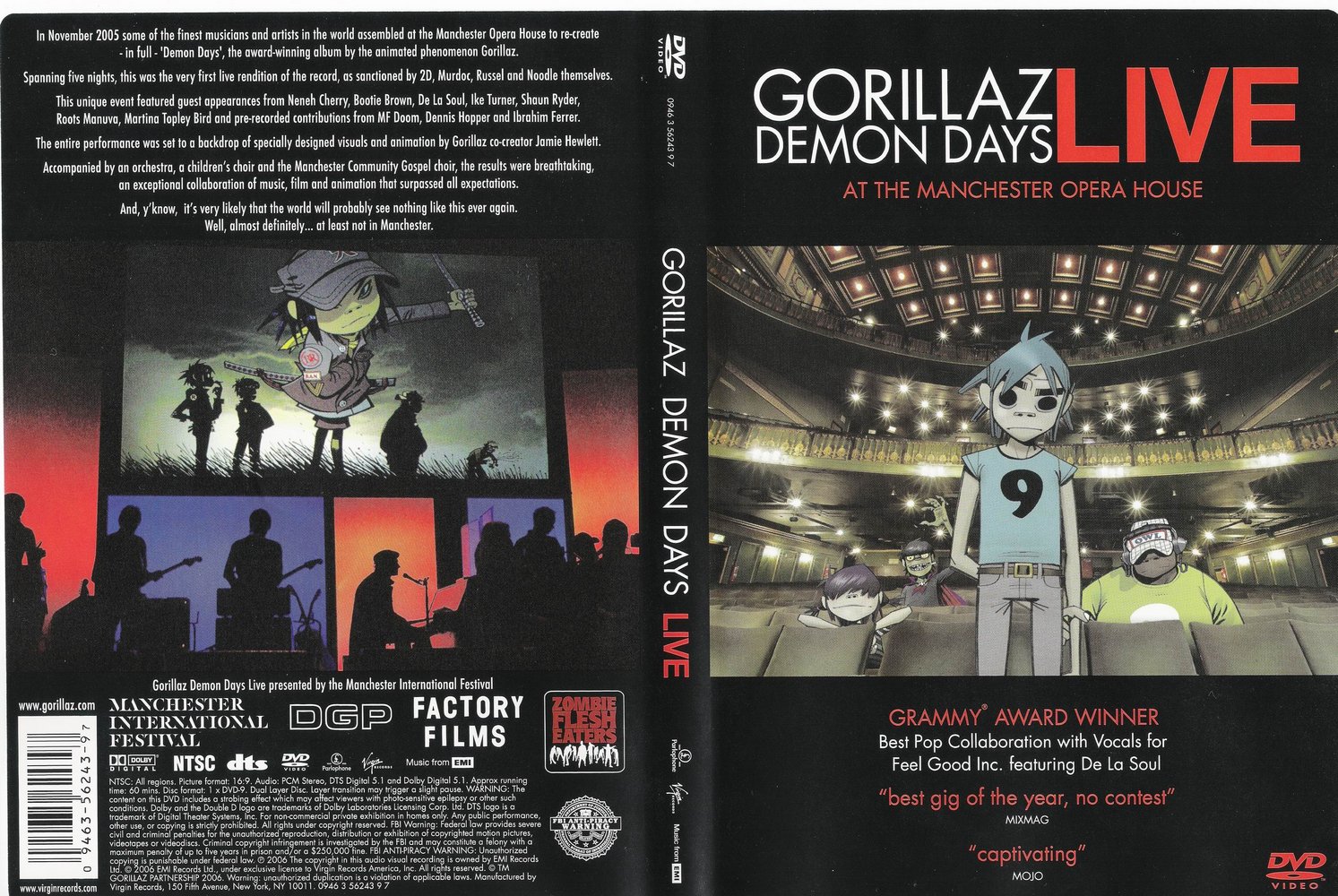 Jaquette DVD Gorillaz Demon days live