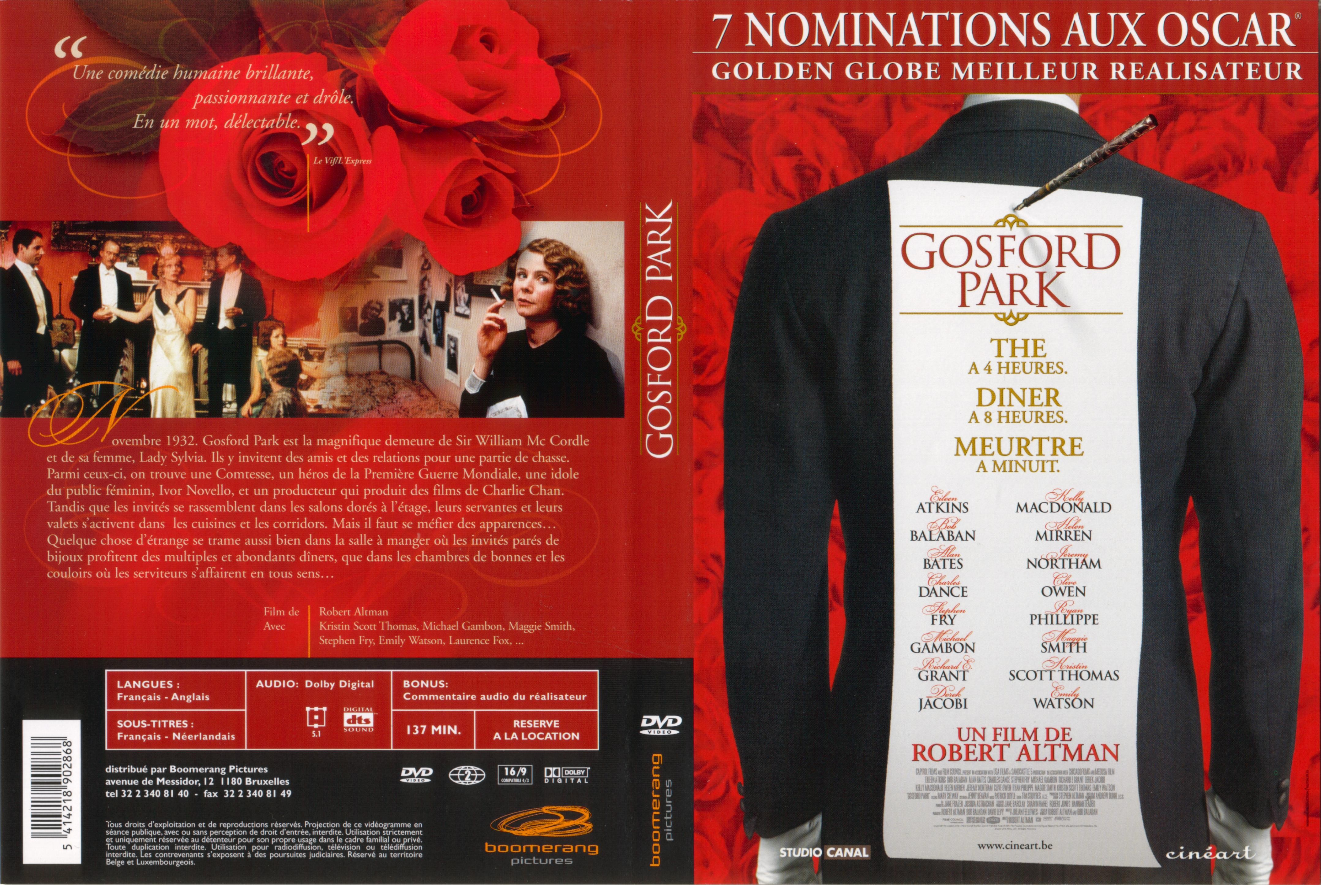 Jaquette DVD Gosford park