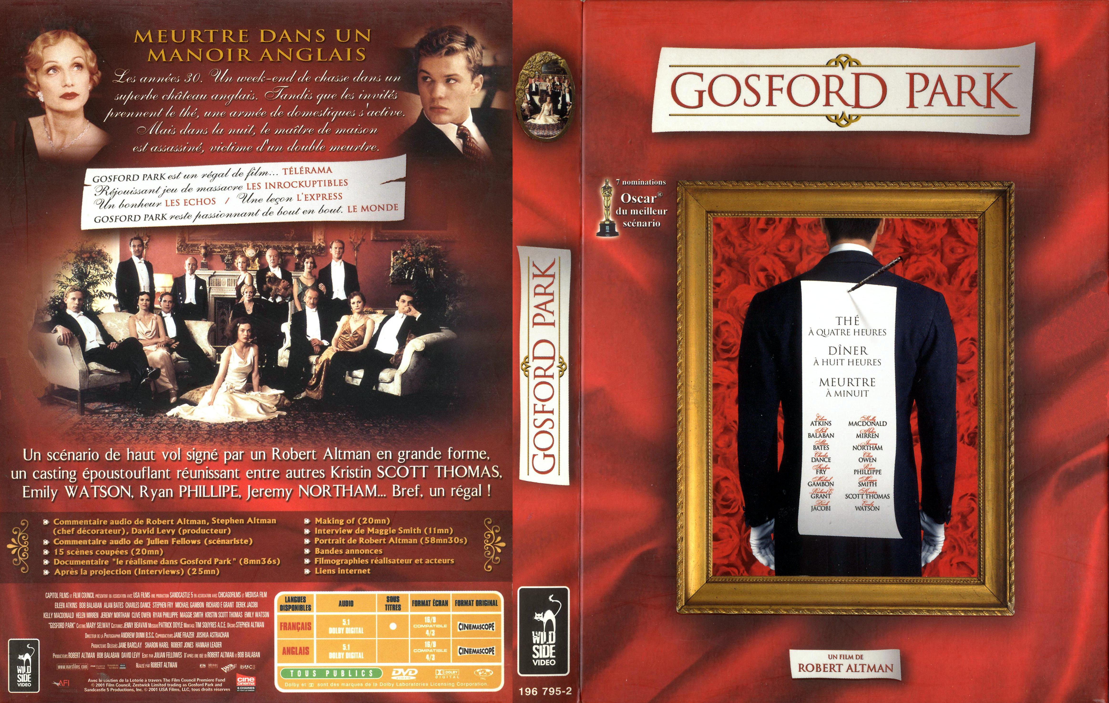 Jaquette DVD Gosford park v3