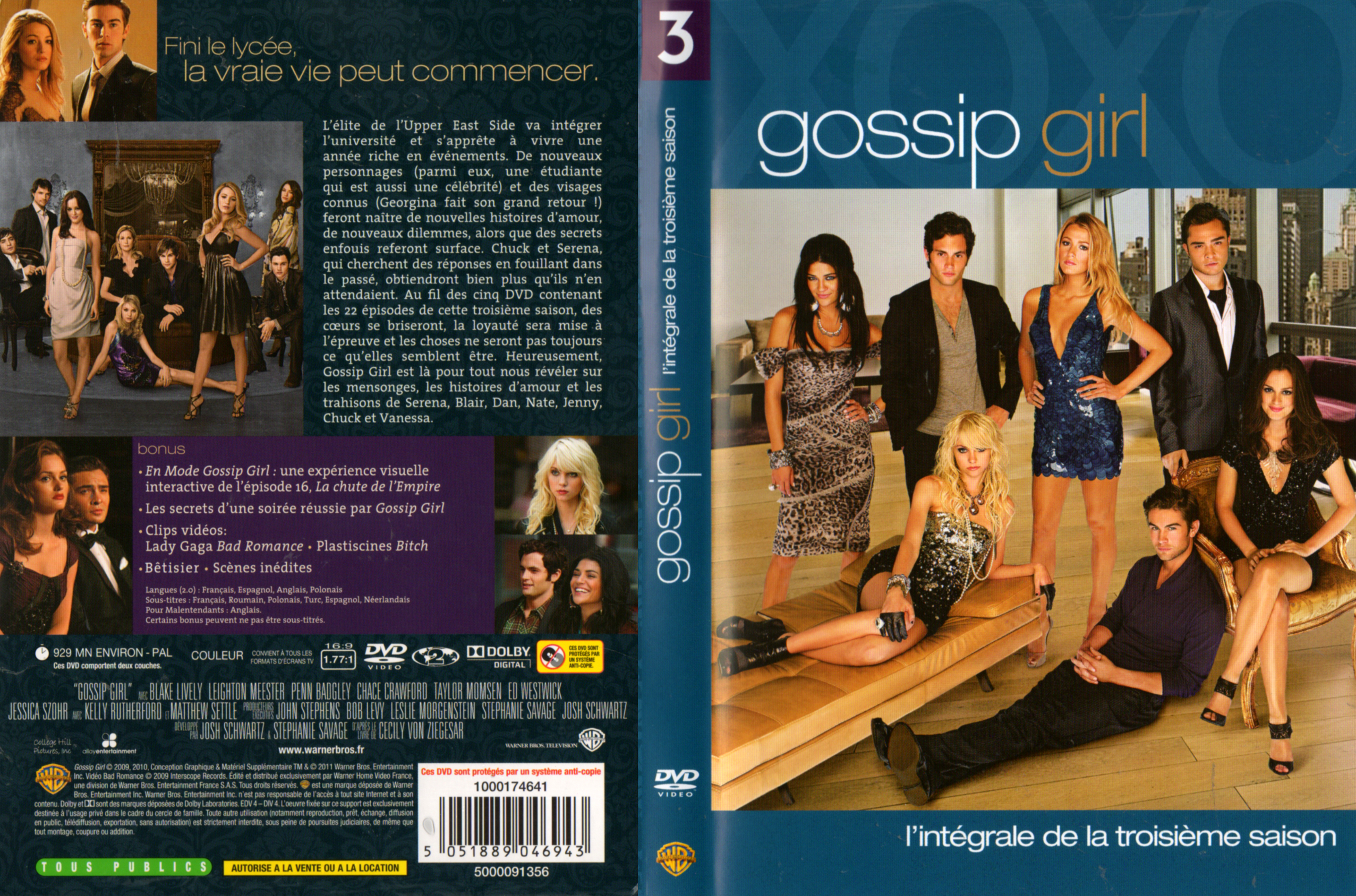 Jaquette DVD Gossip girl Saison 3 COFFRET