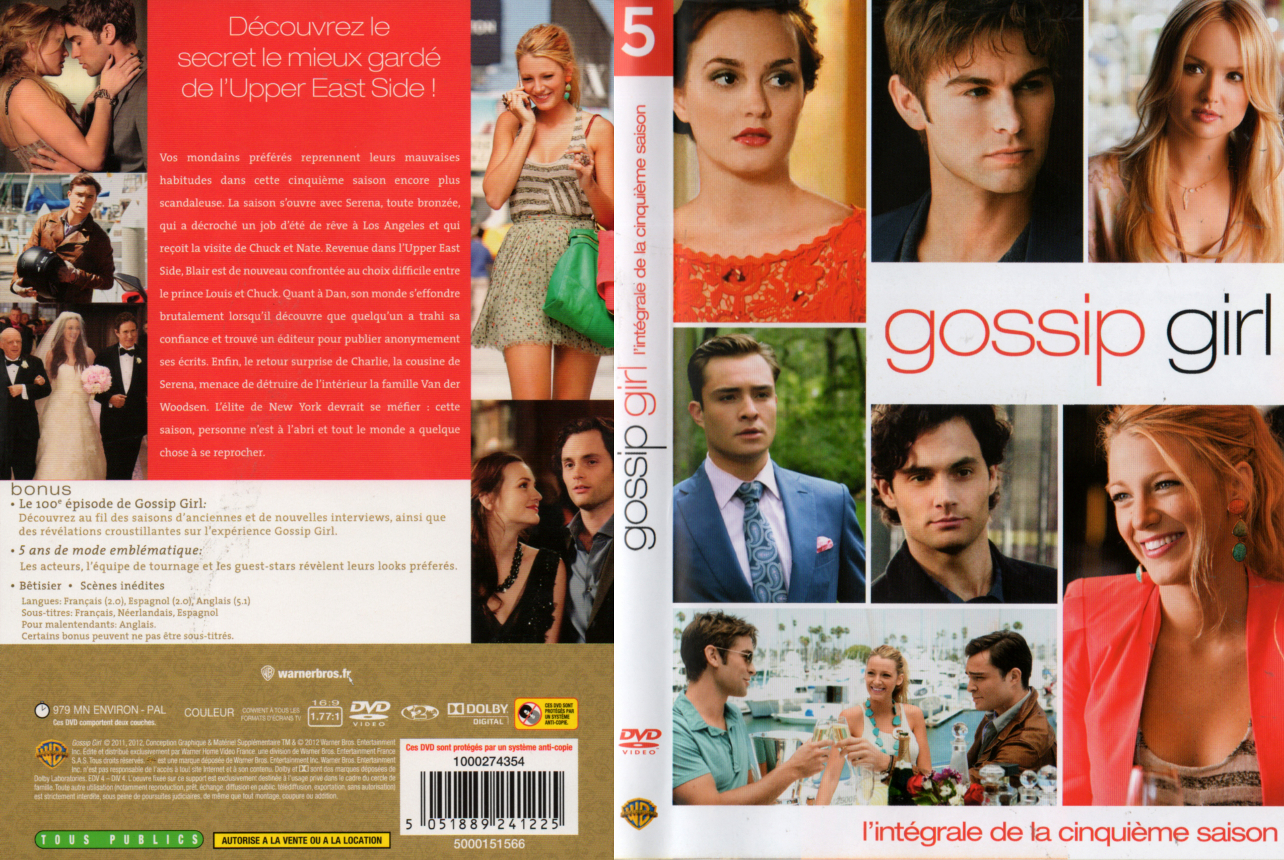 Jaquette DVD Gossip girl Saison 5 COFFRET