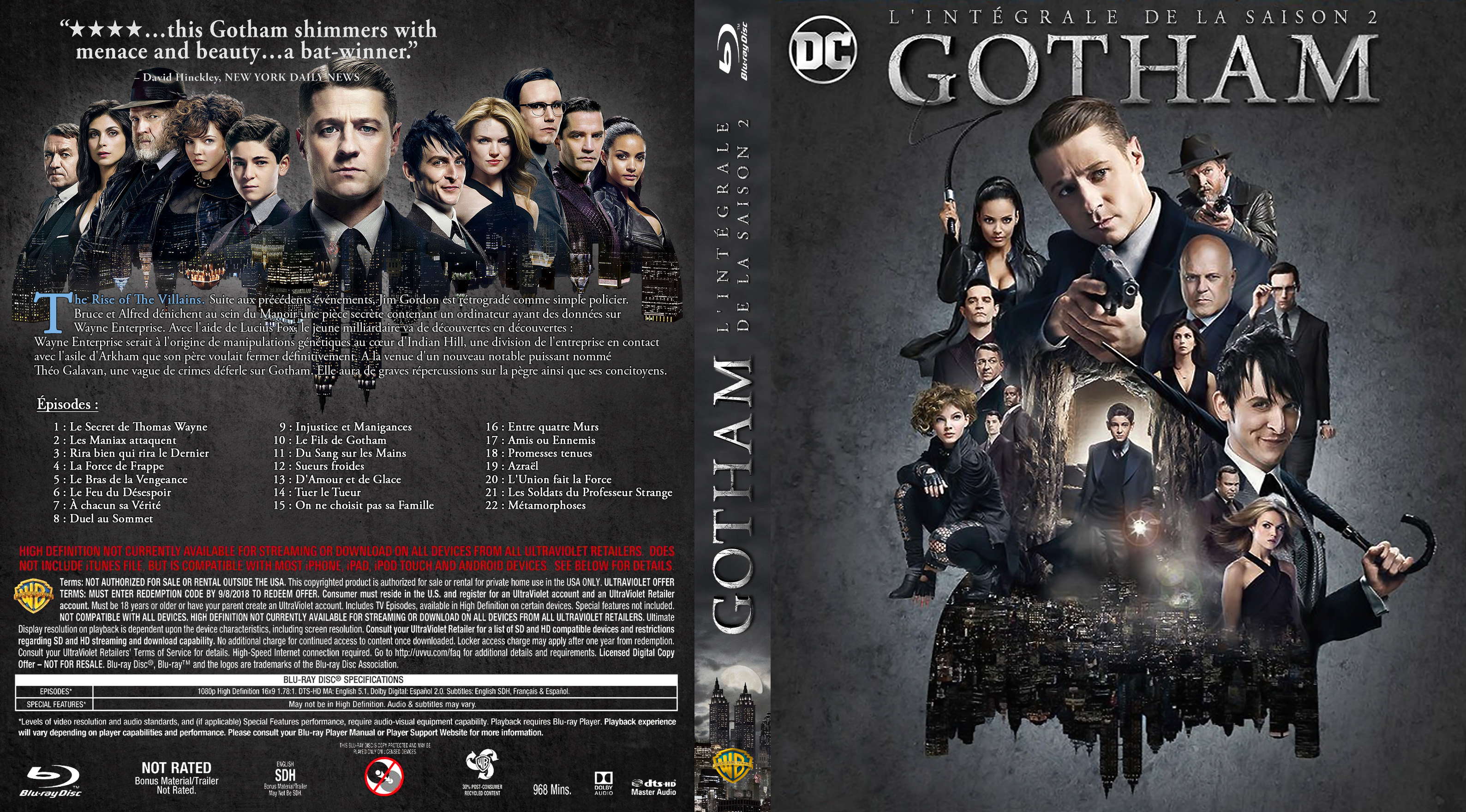 Jaquette DVD Gotham Saison 2 custom (BLU-RAY)