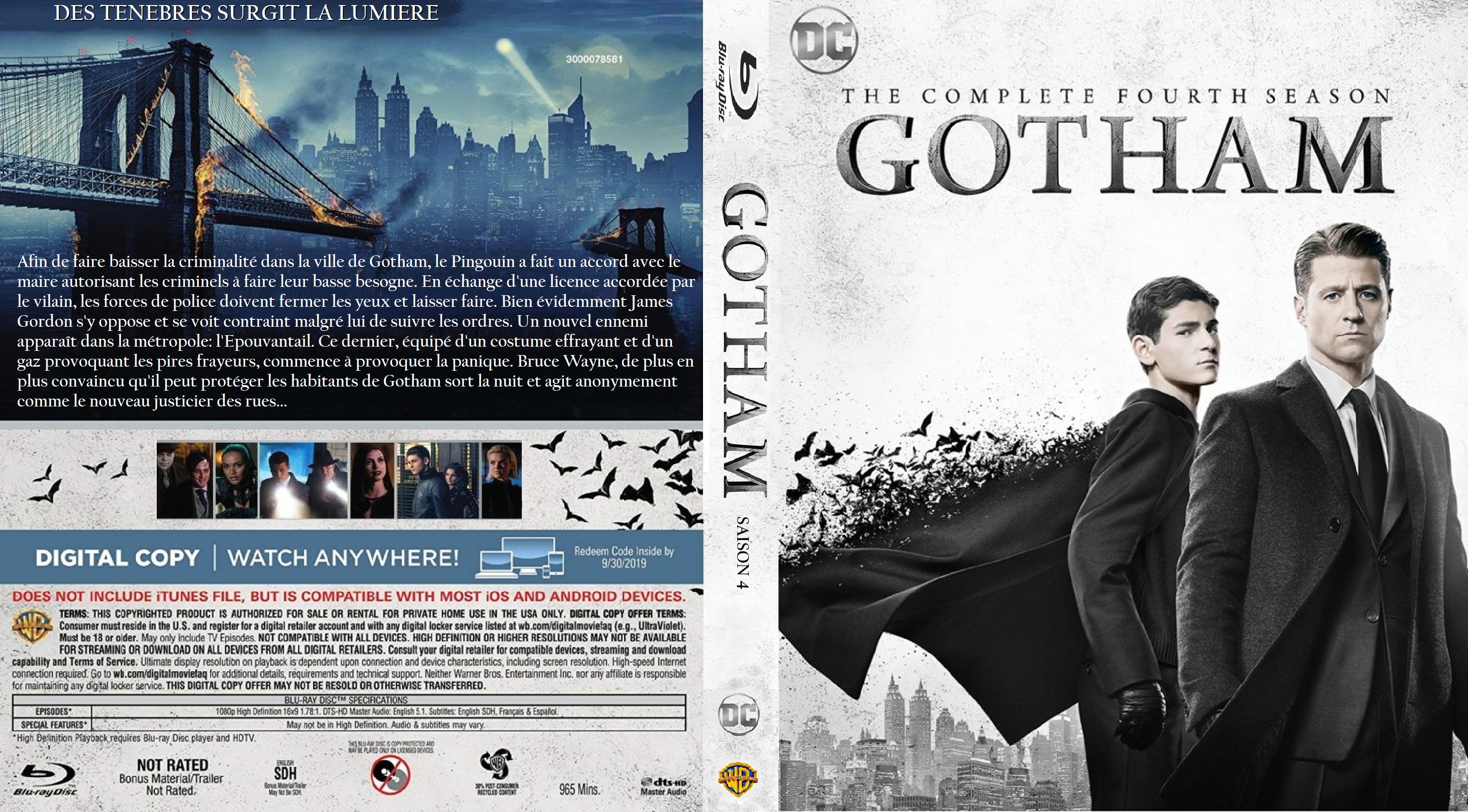 Jaquette DVD Gotham saison 4 custom (BLU-RAY)