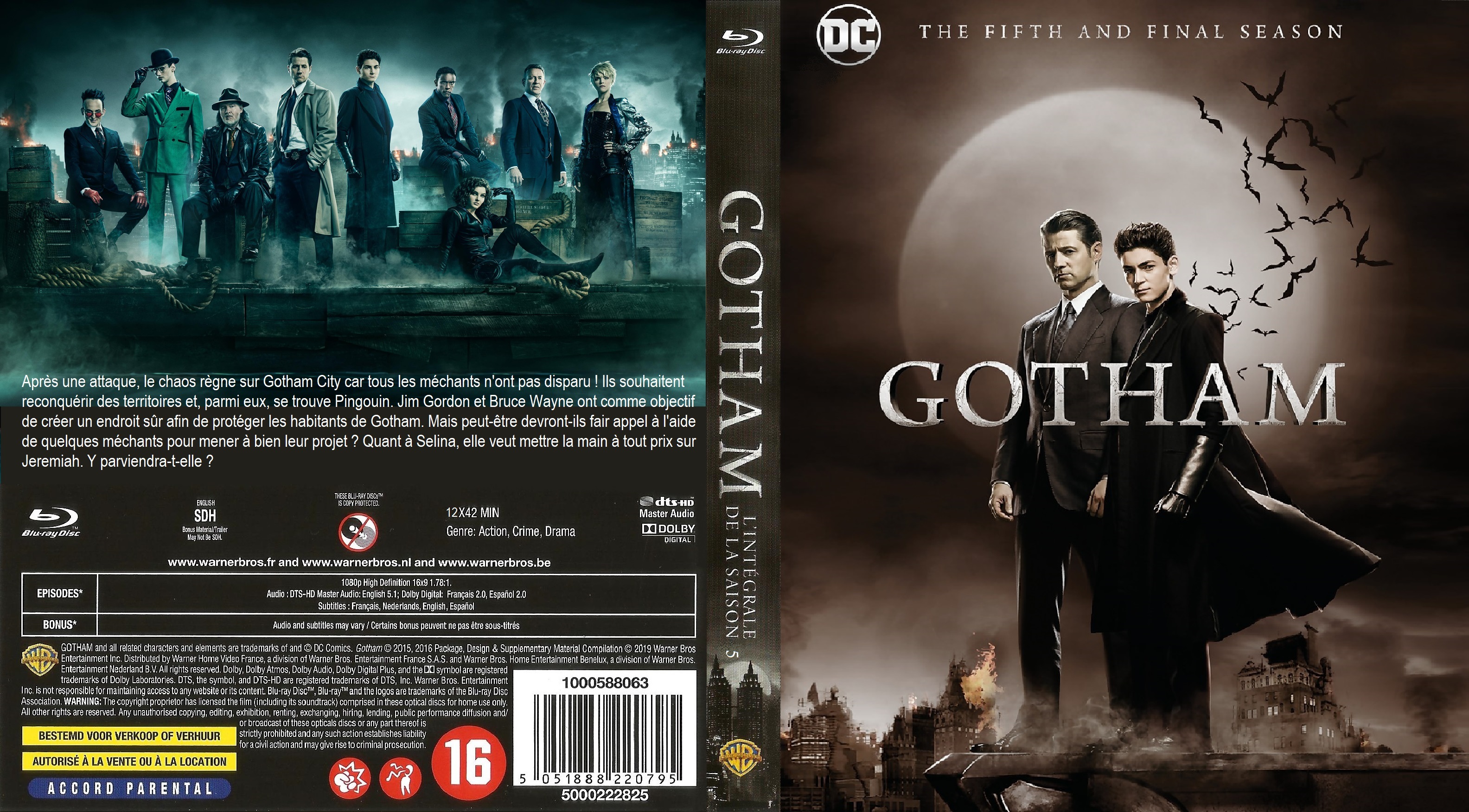 Jaquette DVD Gotham saison 5 custom (BLU-RAY)