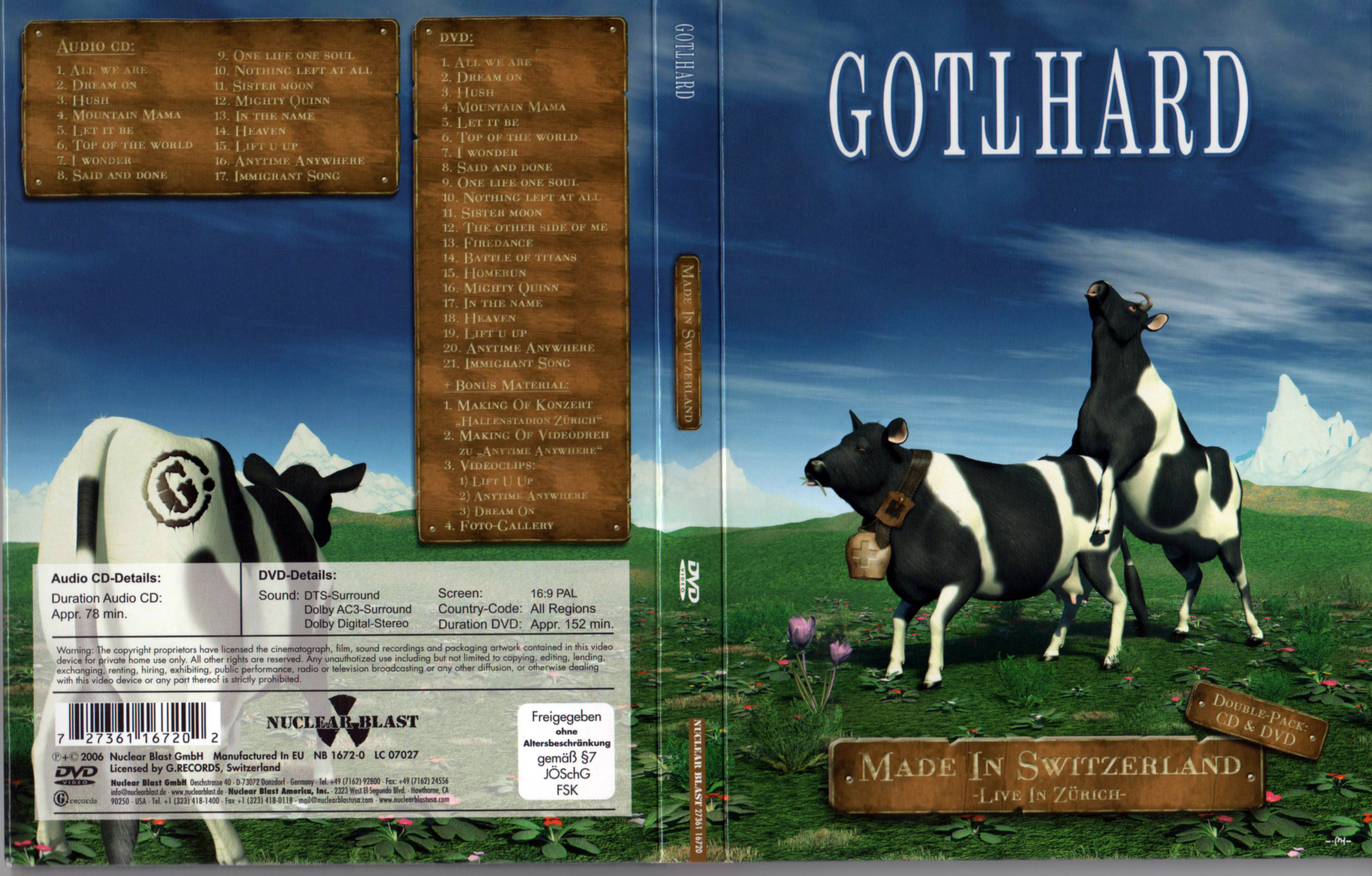 Jaquette DVD Gotthard