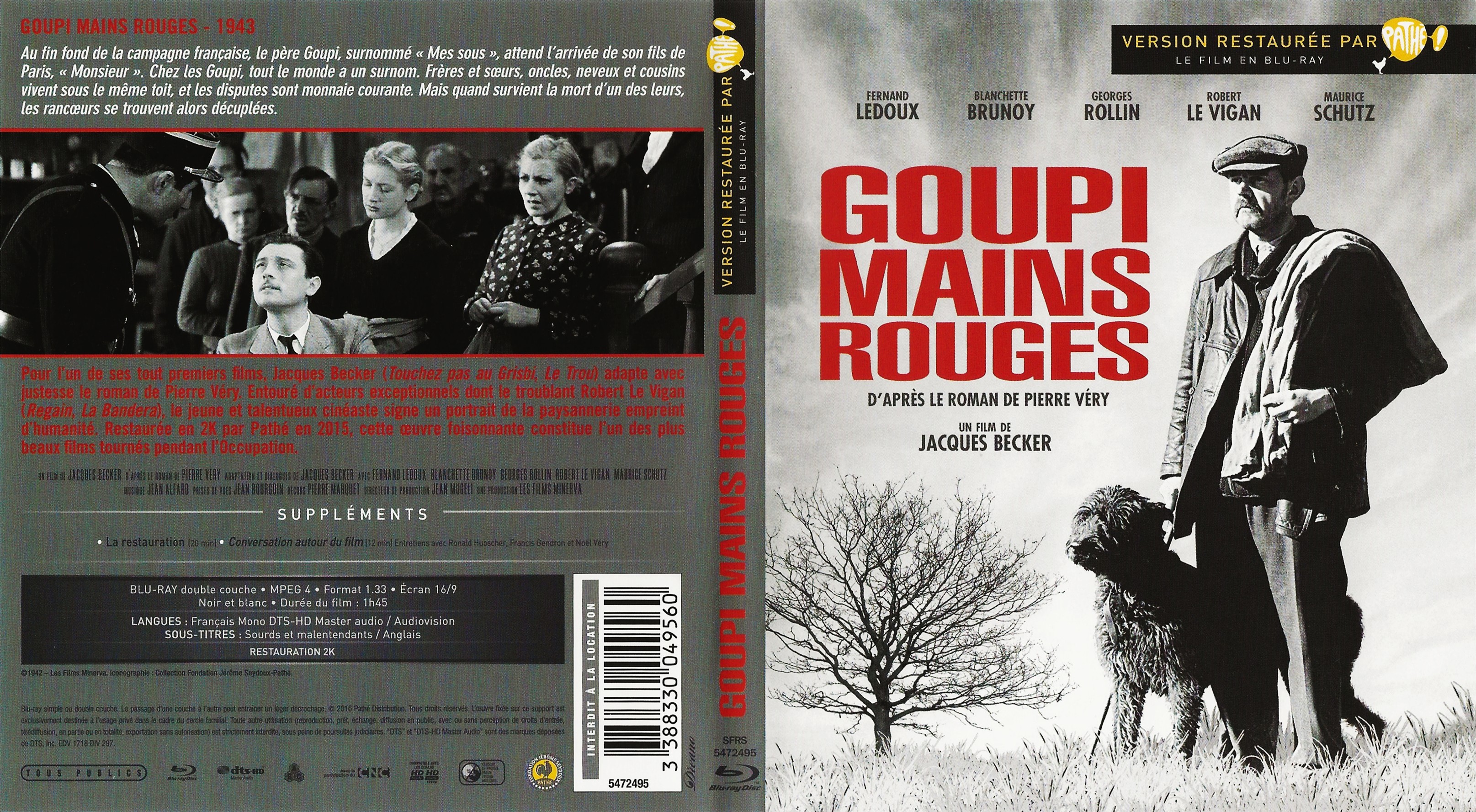 Jaquette DVD Goupi mains rouges (BLU-RAY) v2