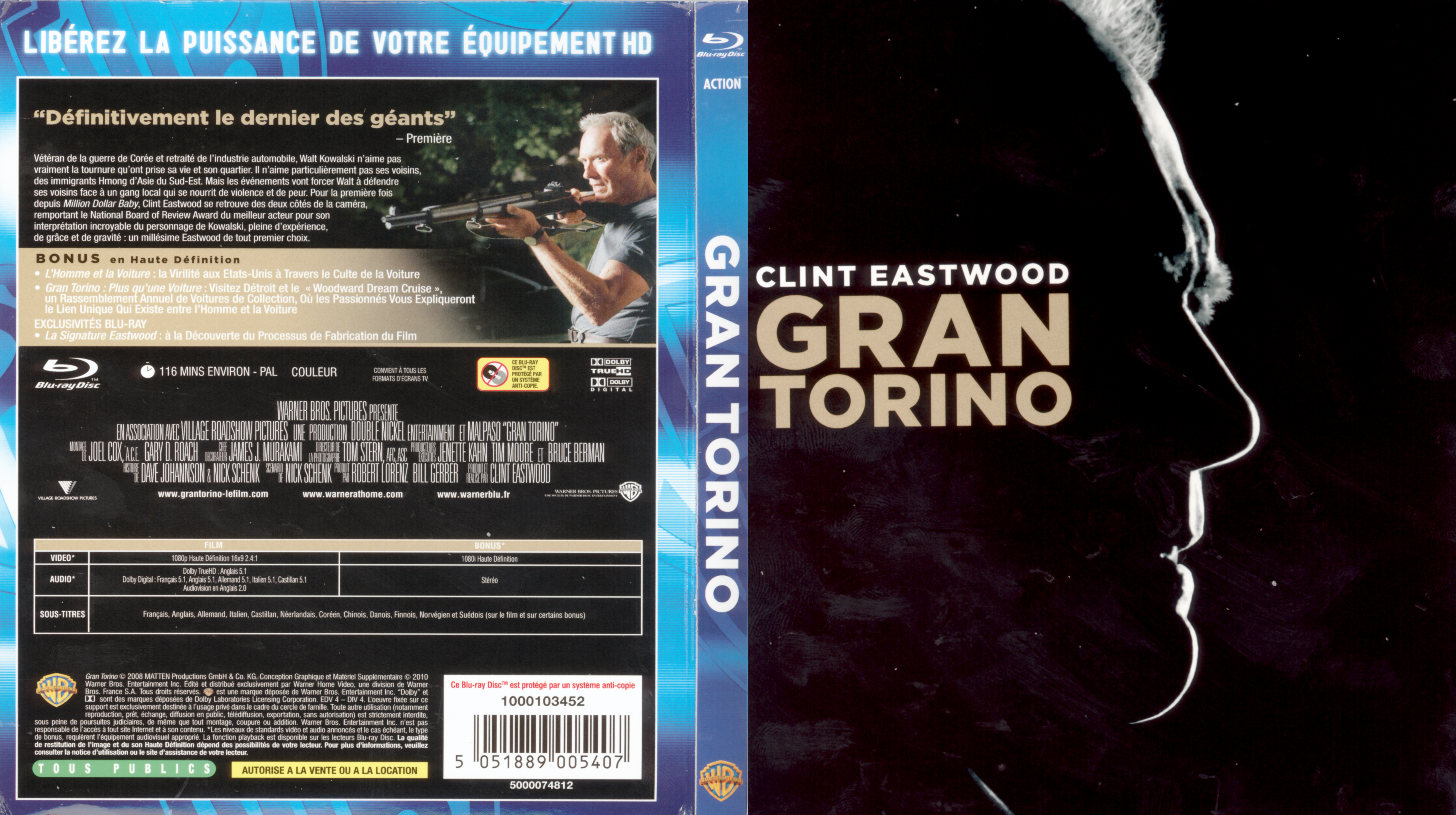 Jaquette DVD Gran torino (BLU-RAY) v3