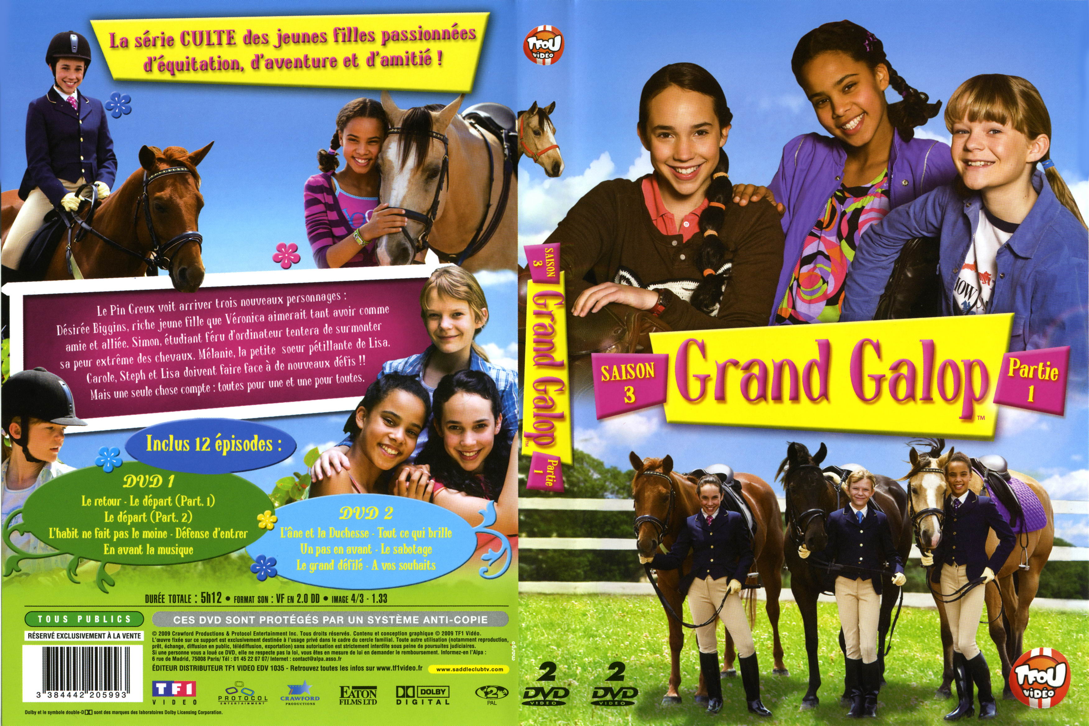 Jaquette DVD Grand galop Saison 3 Partie 1