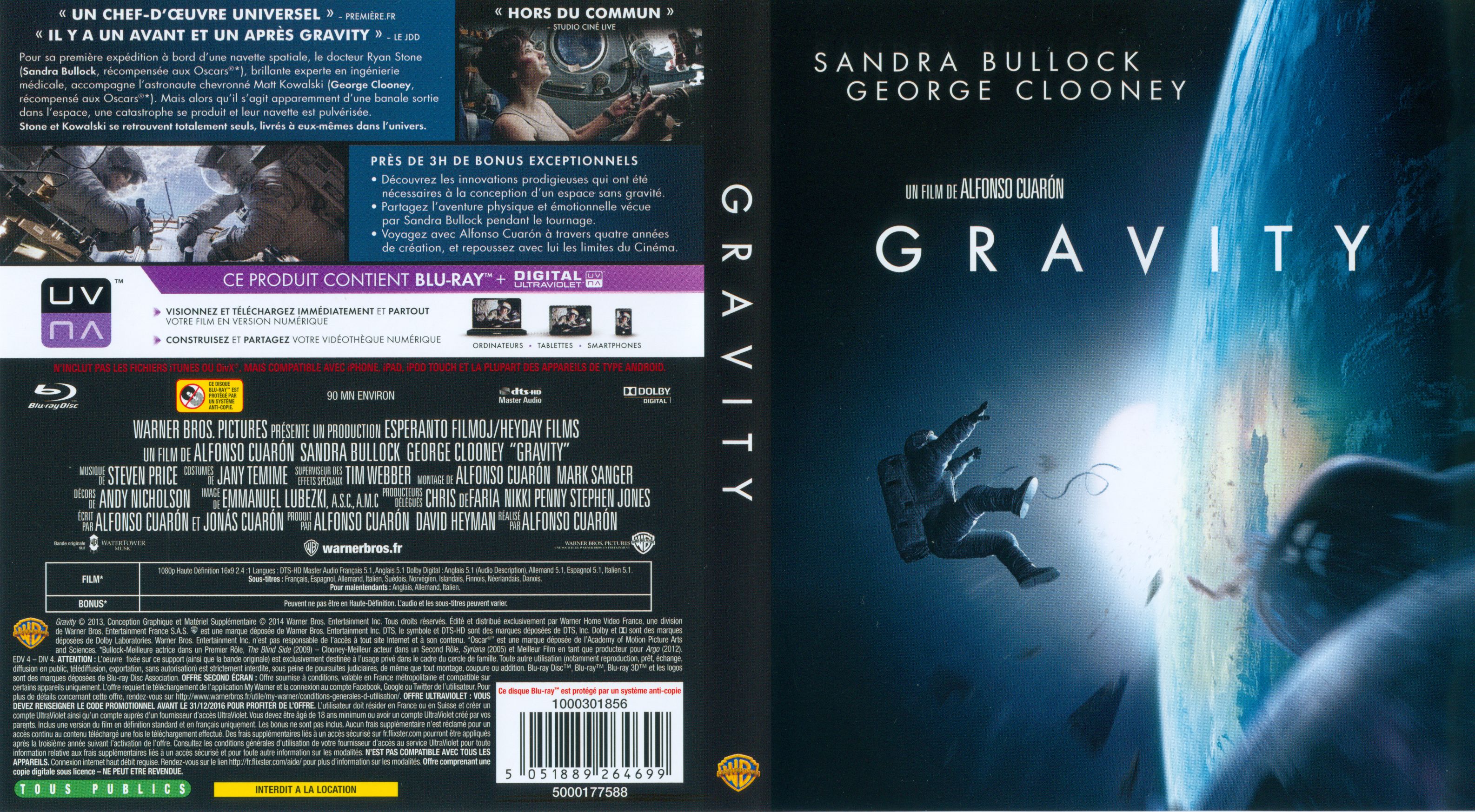 Jaquette DVD Gravity (BLU-RAY)
