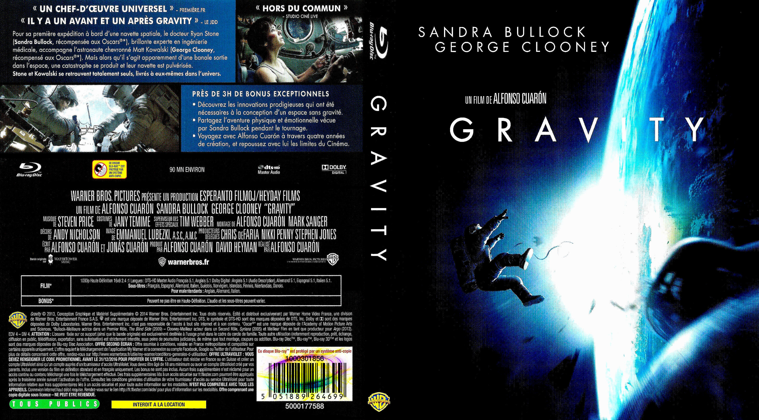 Jaquette DVD Gravity (BLU-RAY) v2