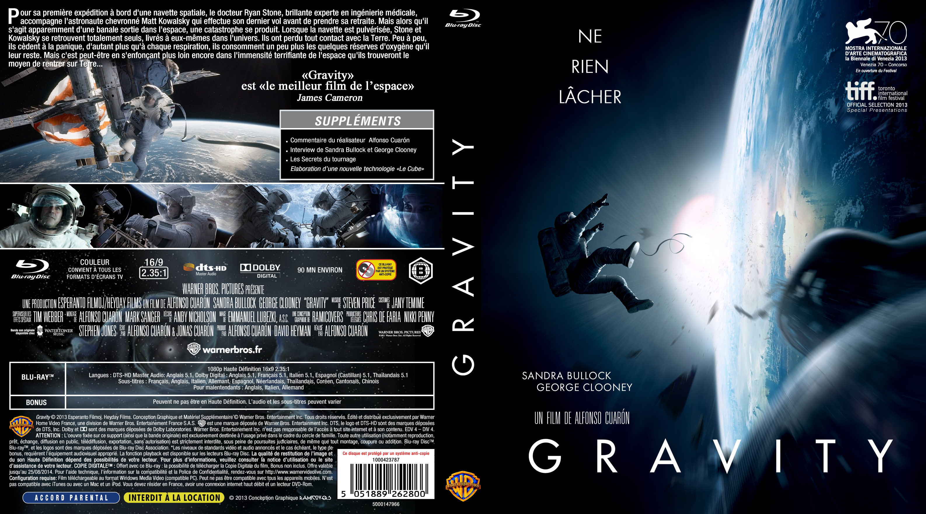 Jaquette DVD Gravity custom (BLU-RAY)