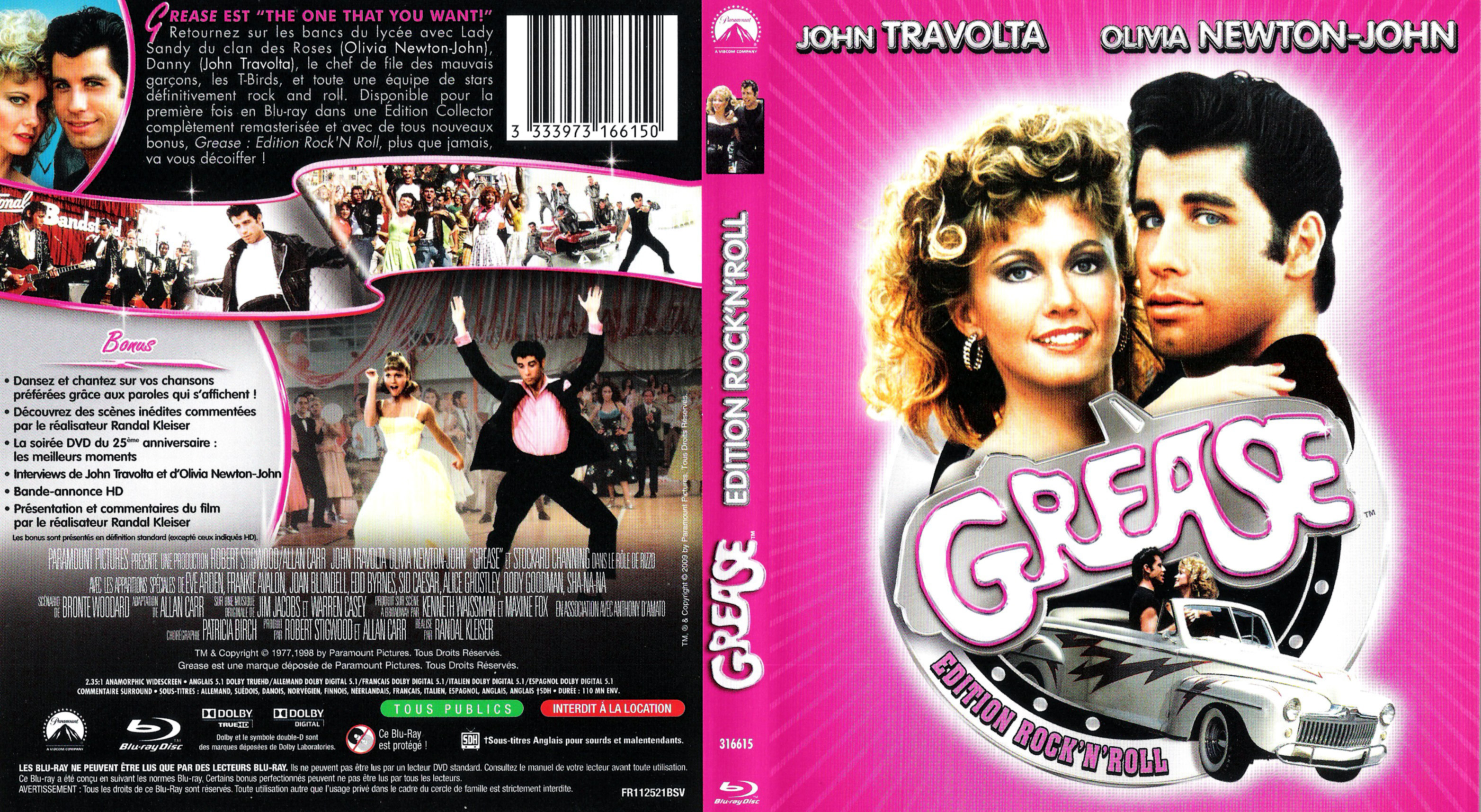 Jaquette DVD Grease (BLU-RAY)