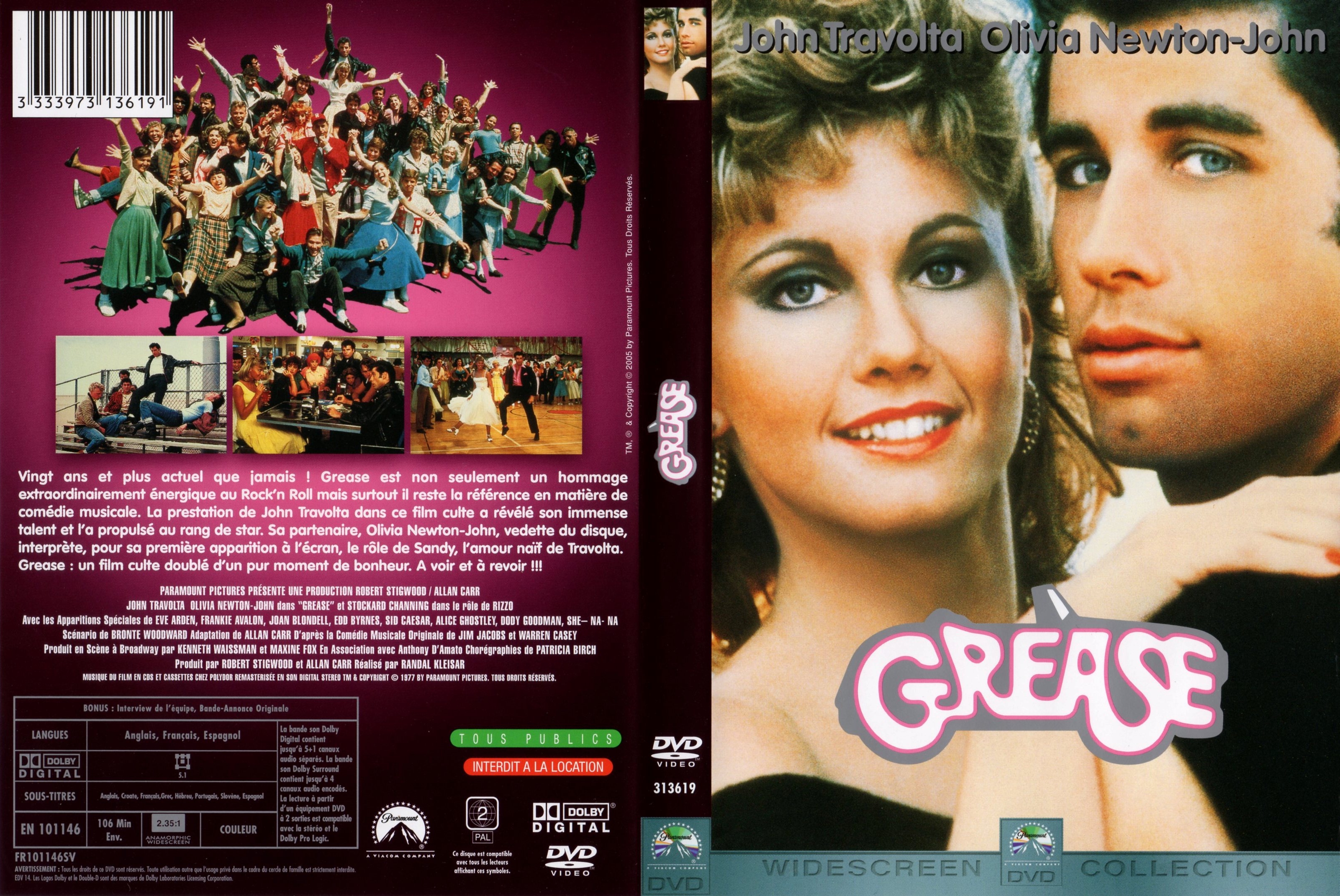 Jaquette DVD Grease v3