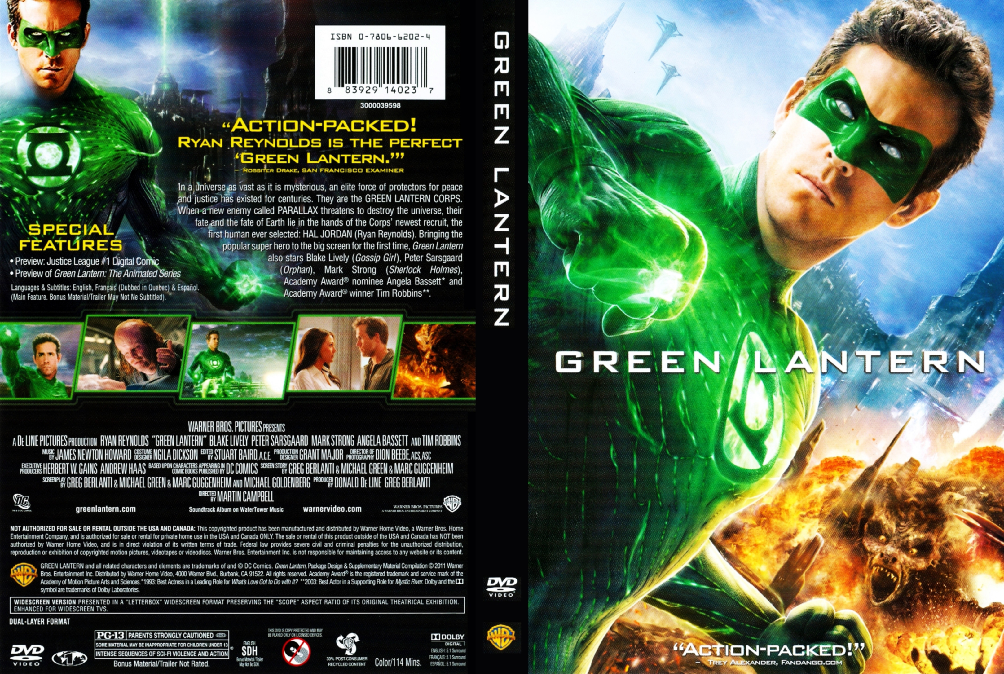 Jaquette DVD Green Lantern (Canadienne)