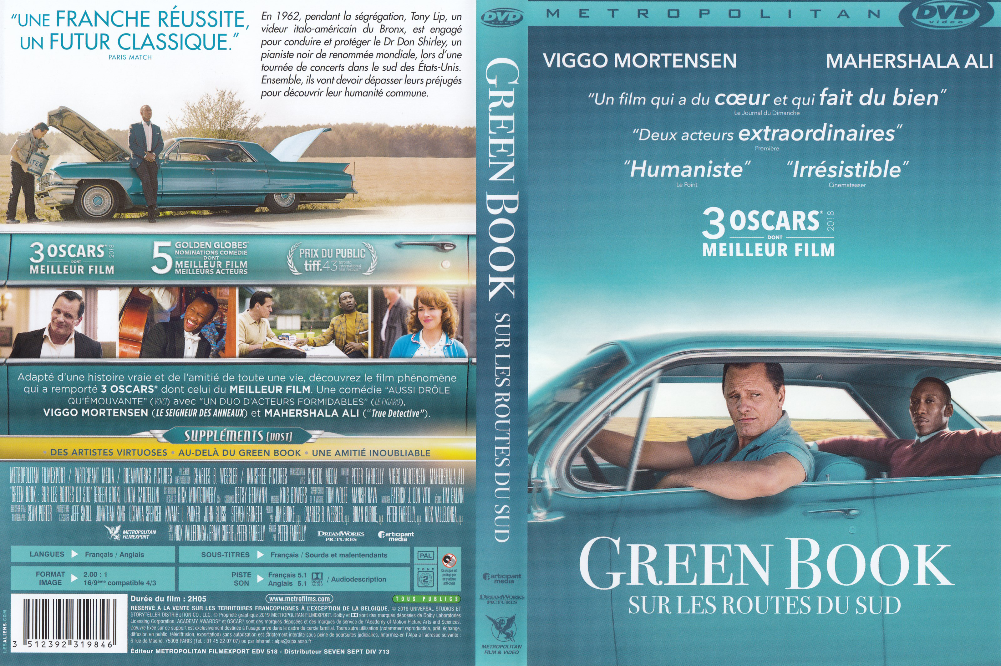 Jaquette DVD Green book sur les routes du sud