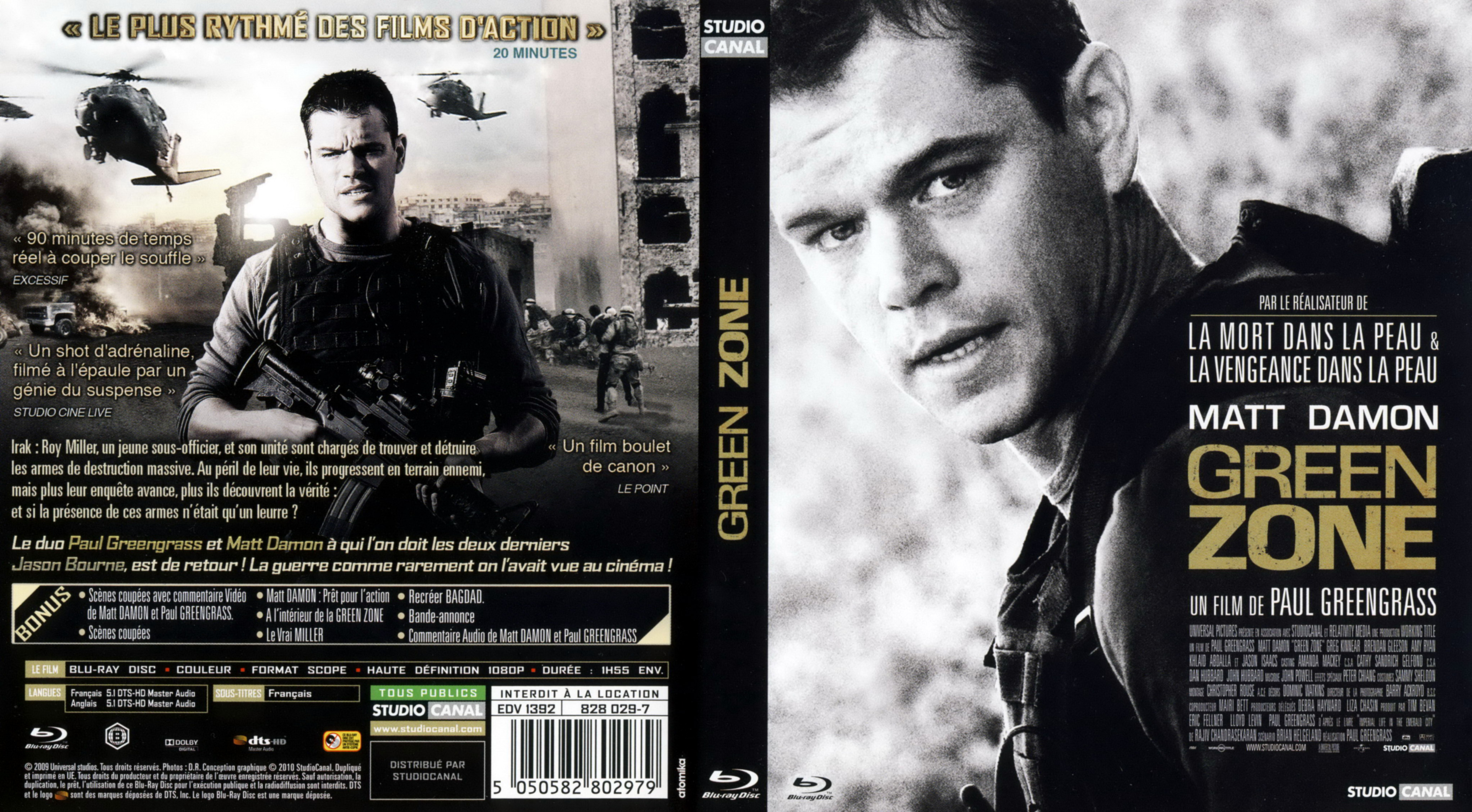 Jaquette DVD Green zone (BLU-RAY) v2