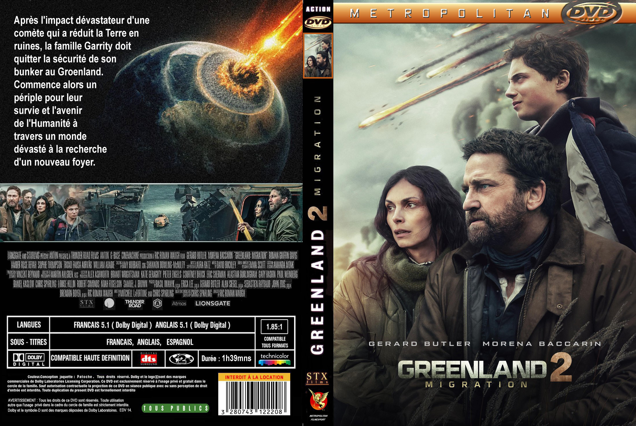 Jaquette DVD Greenland 2 Migration custom