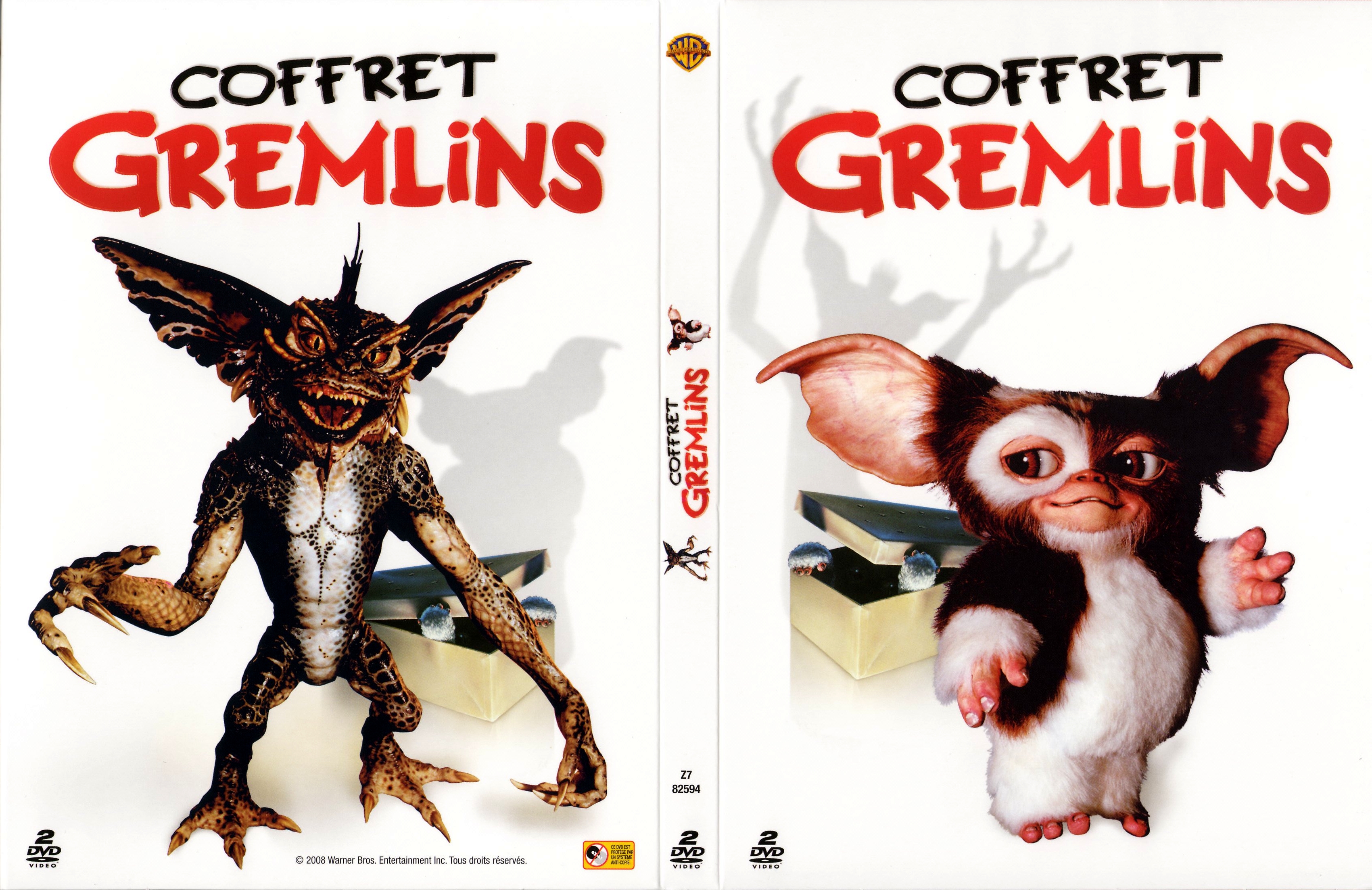 Jaquette DVD Gremlins 1 et 2 COFFRET v3
