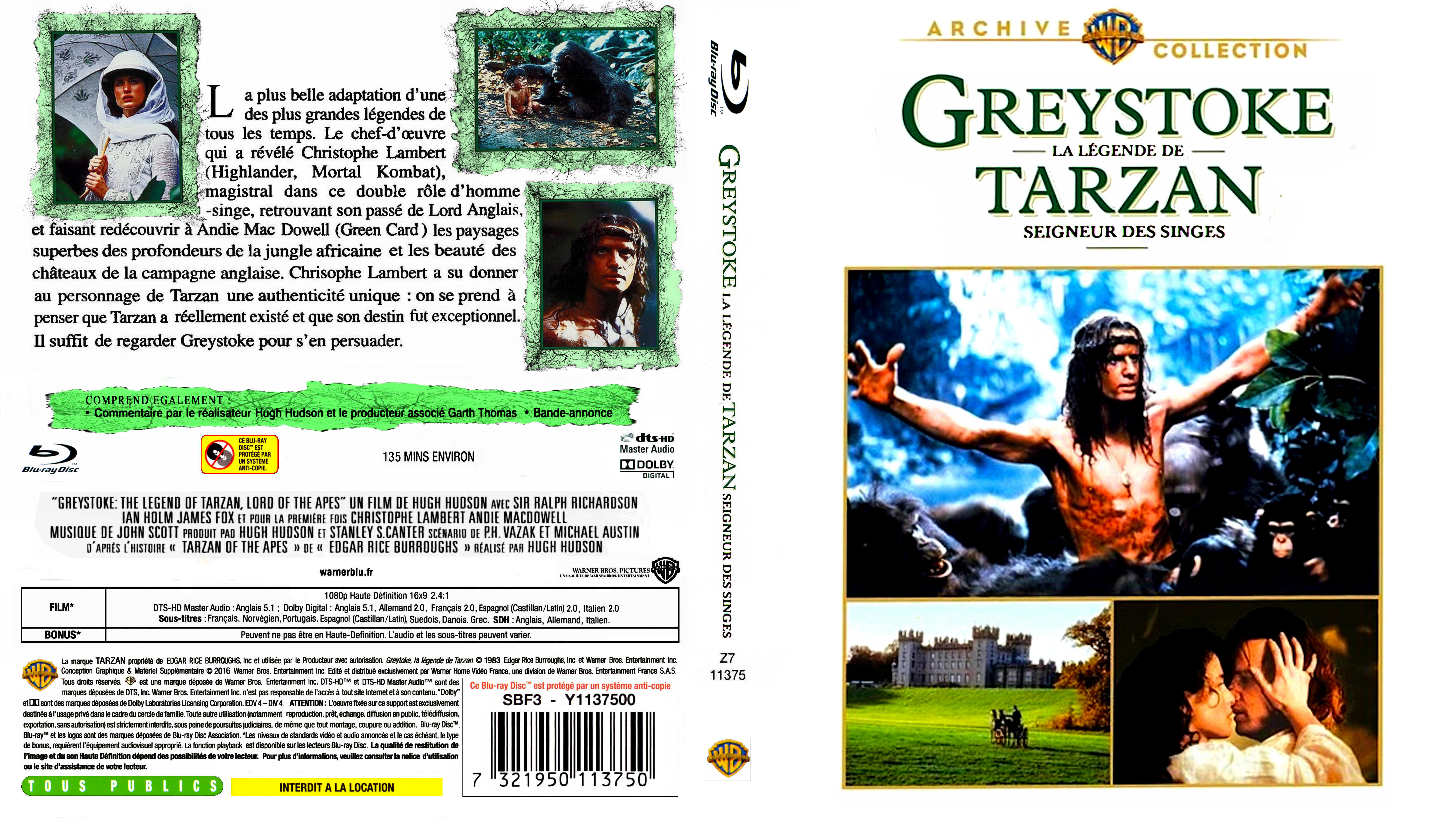 Jaquette DVD Greystoke custom (BLU-RAY)