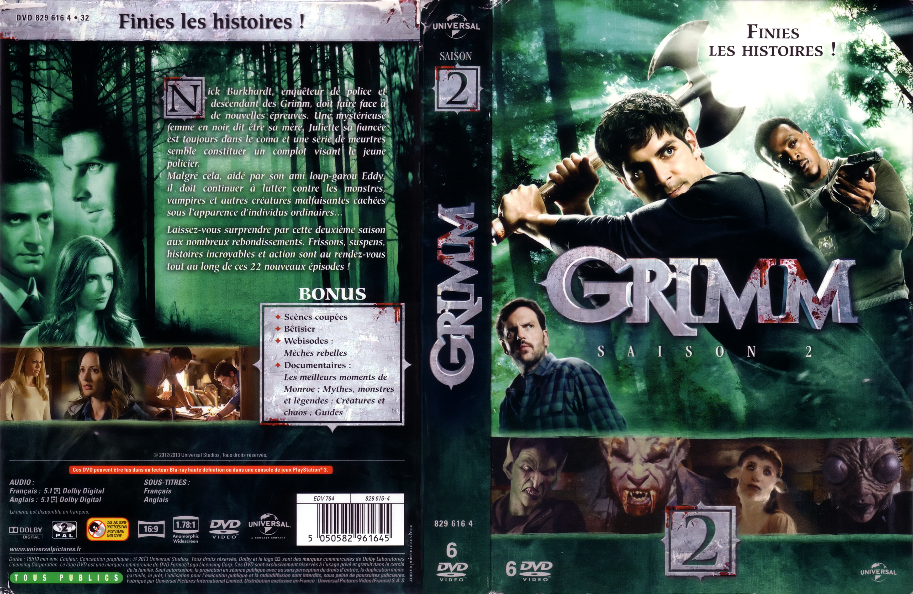 Jaquette DVD Grimm Saison 2 COFFRET