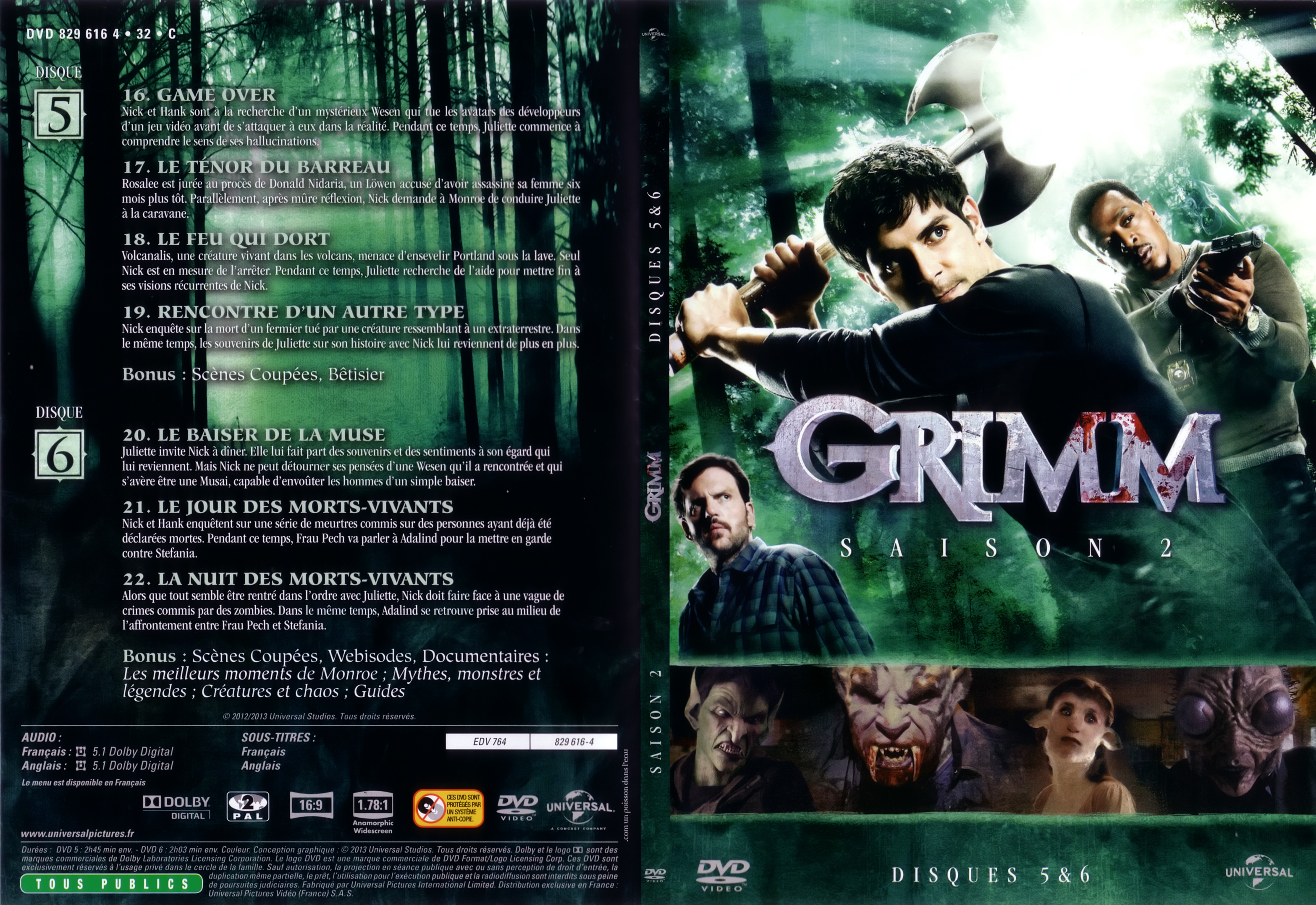 Jaquette DVD Grimm Saison 2 DVD 3