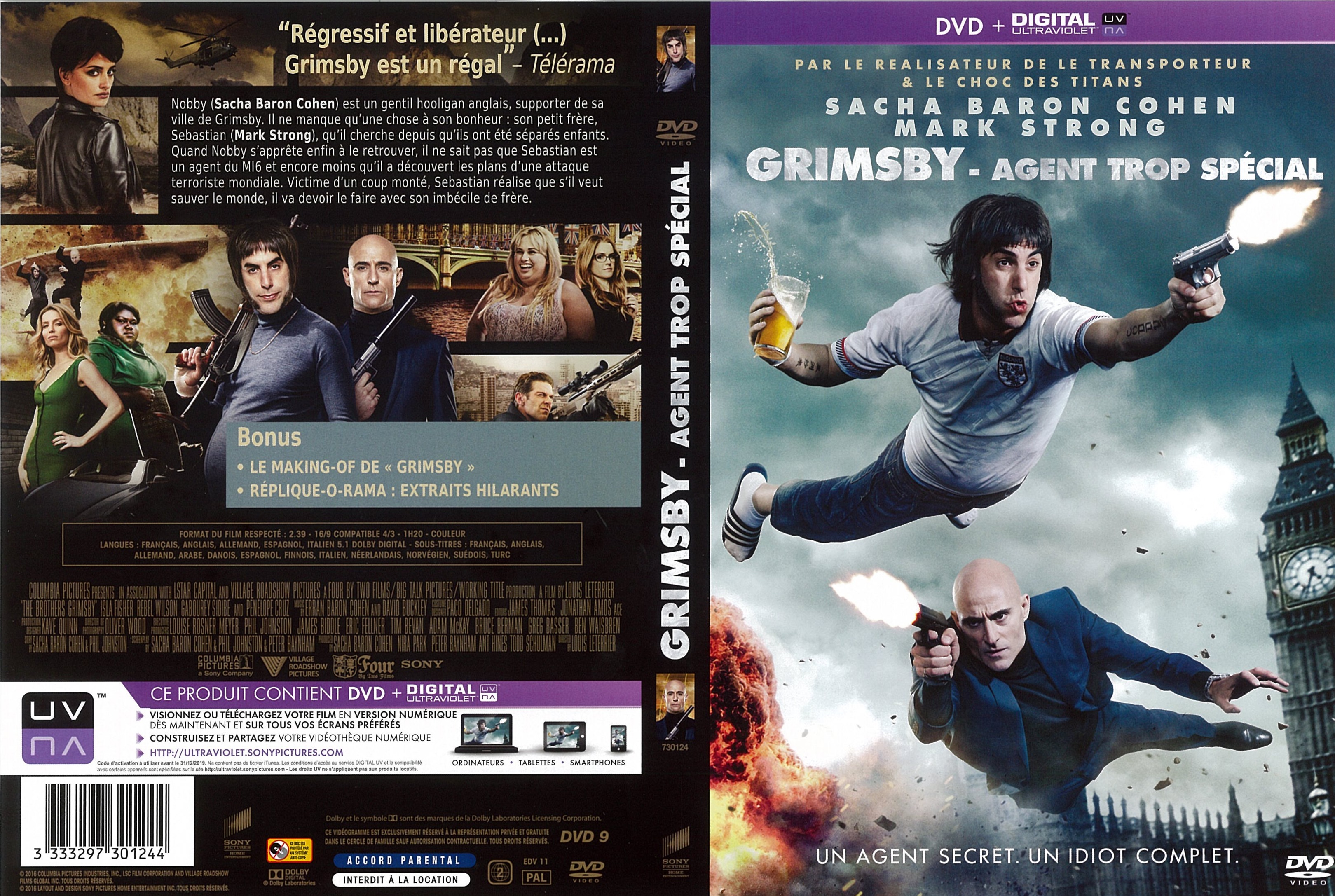 Jaquette DVD Grimsby Agent trop spcial