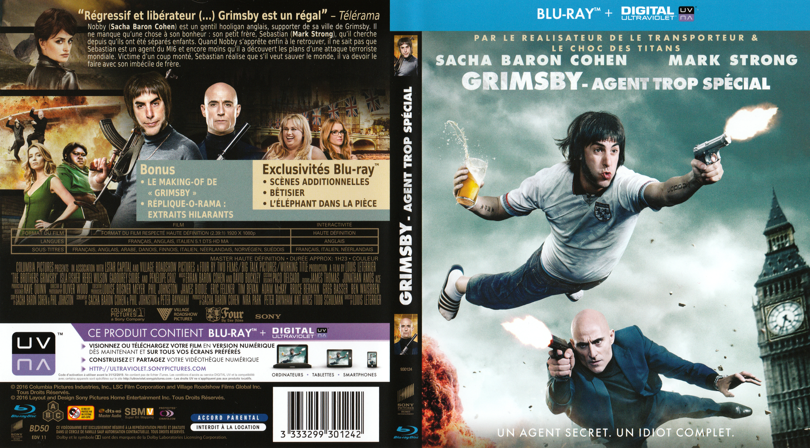 Jaquette DVD Grimsby Agent trop special (BLU-RAY)