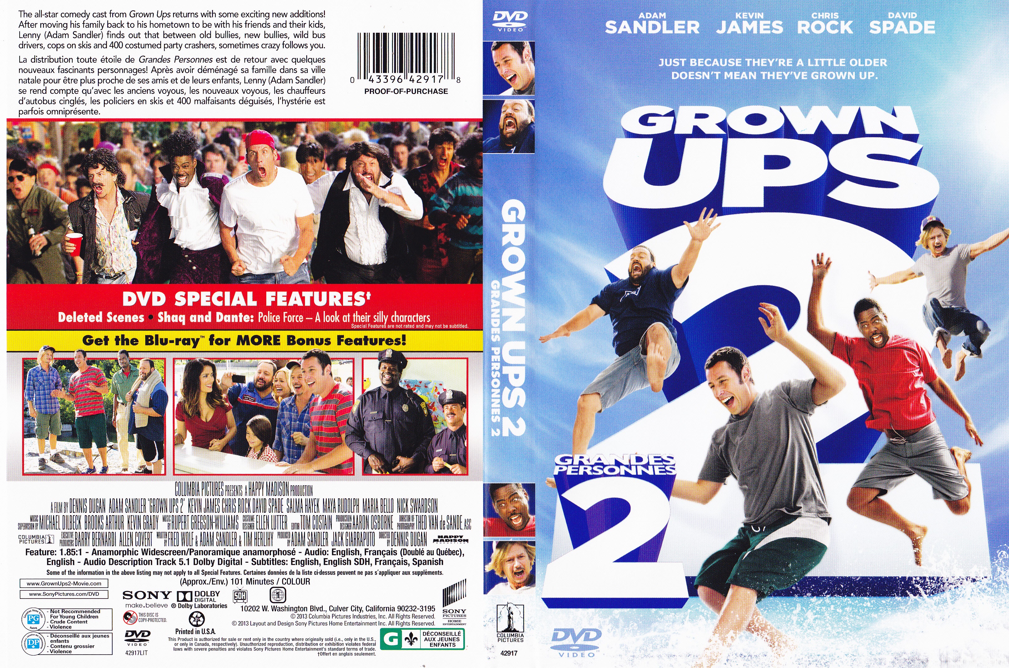 Jaquette DVD Grown ups 2 - Grandes personnes 2 (Canadienne)